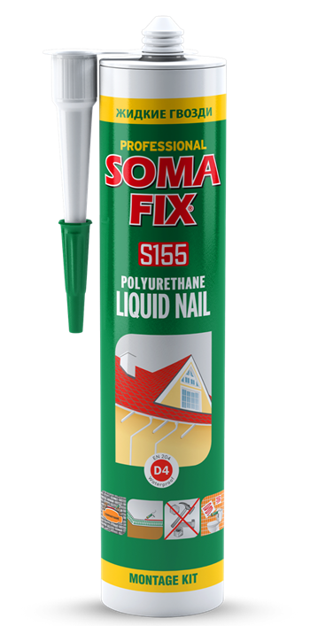 Somafix Pu Montaj Dolap Toplama Sıvı Çivi Şeffaf 310ml