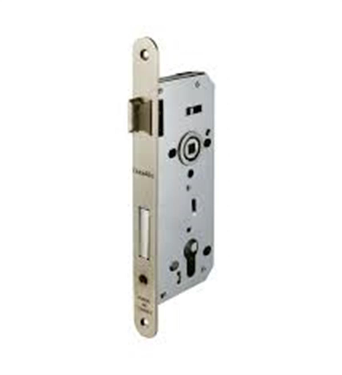 Dooraks 111E-112E 40mm Nikel Rulmansız Oval Kapı Kilidi