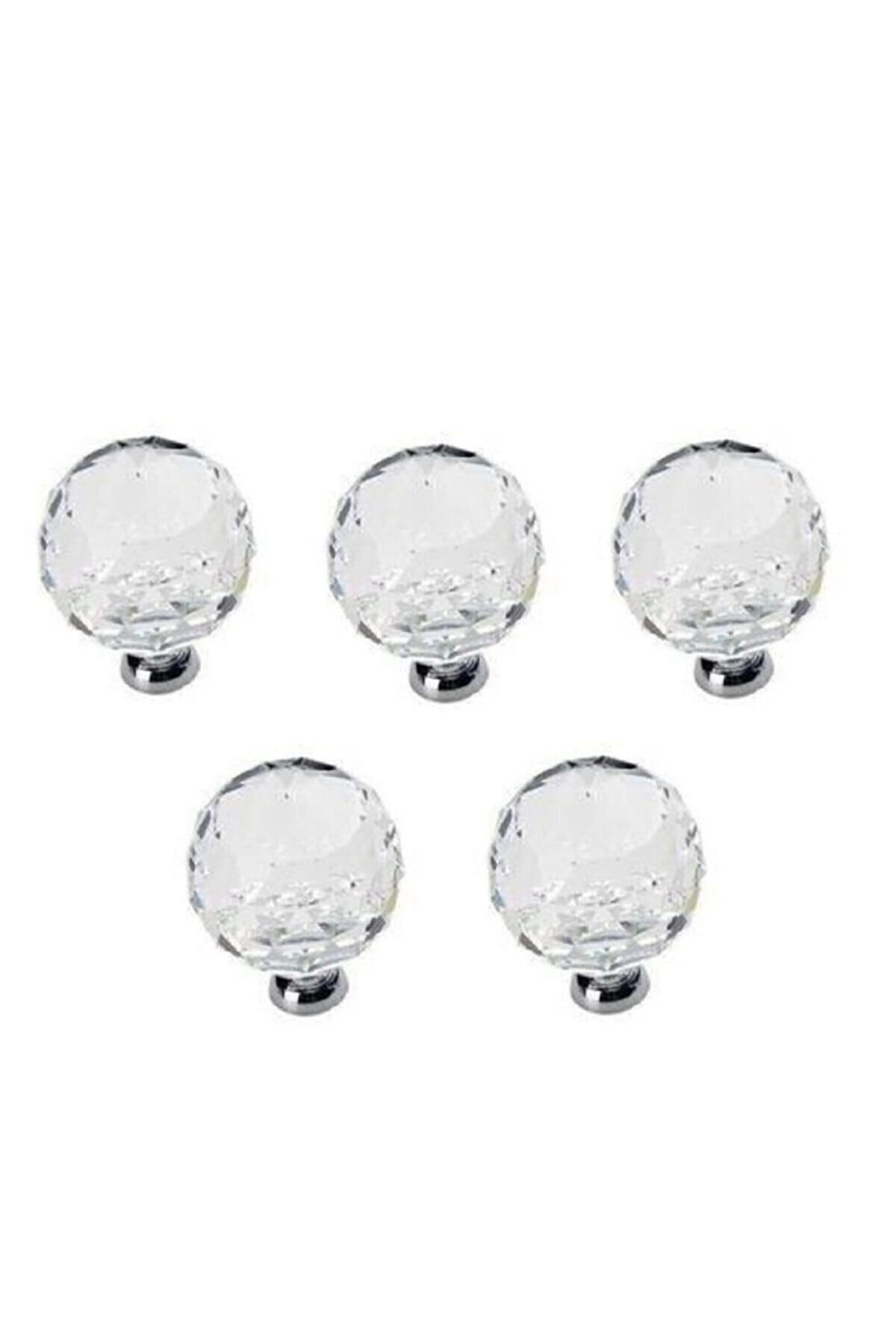 Sersan 30mm Kristal Küre Düğme Mobilya Kulp