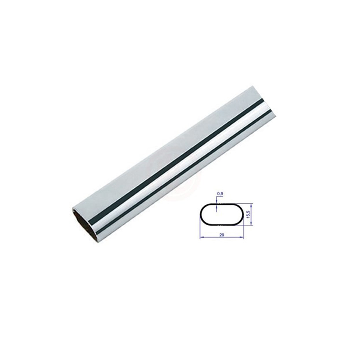 Sersan Krom 3mt Oval Askı Borusu 