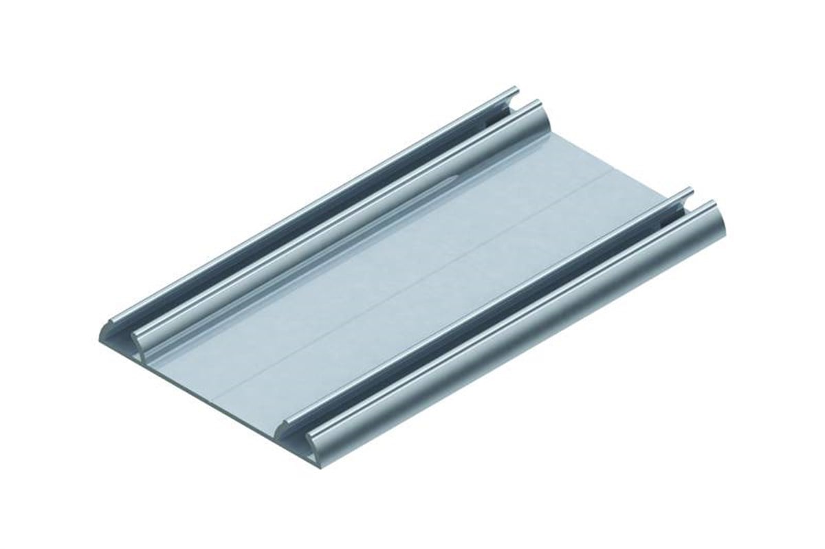 Sersan MD-1120 Eko Eloksal Parlak 60mm Çift Kanallı Sürgü Kapak Alt-Üst Rayı