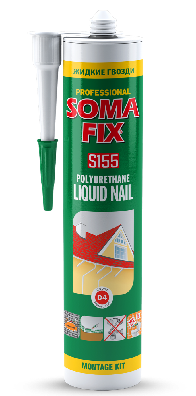 Somafix Pu Montaj Dolap Toplama Sıvı Çivi Şeffaf 310ml