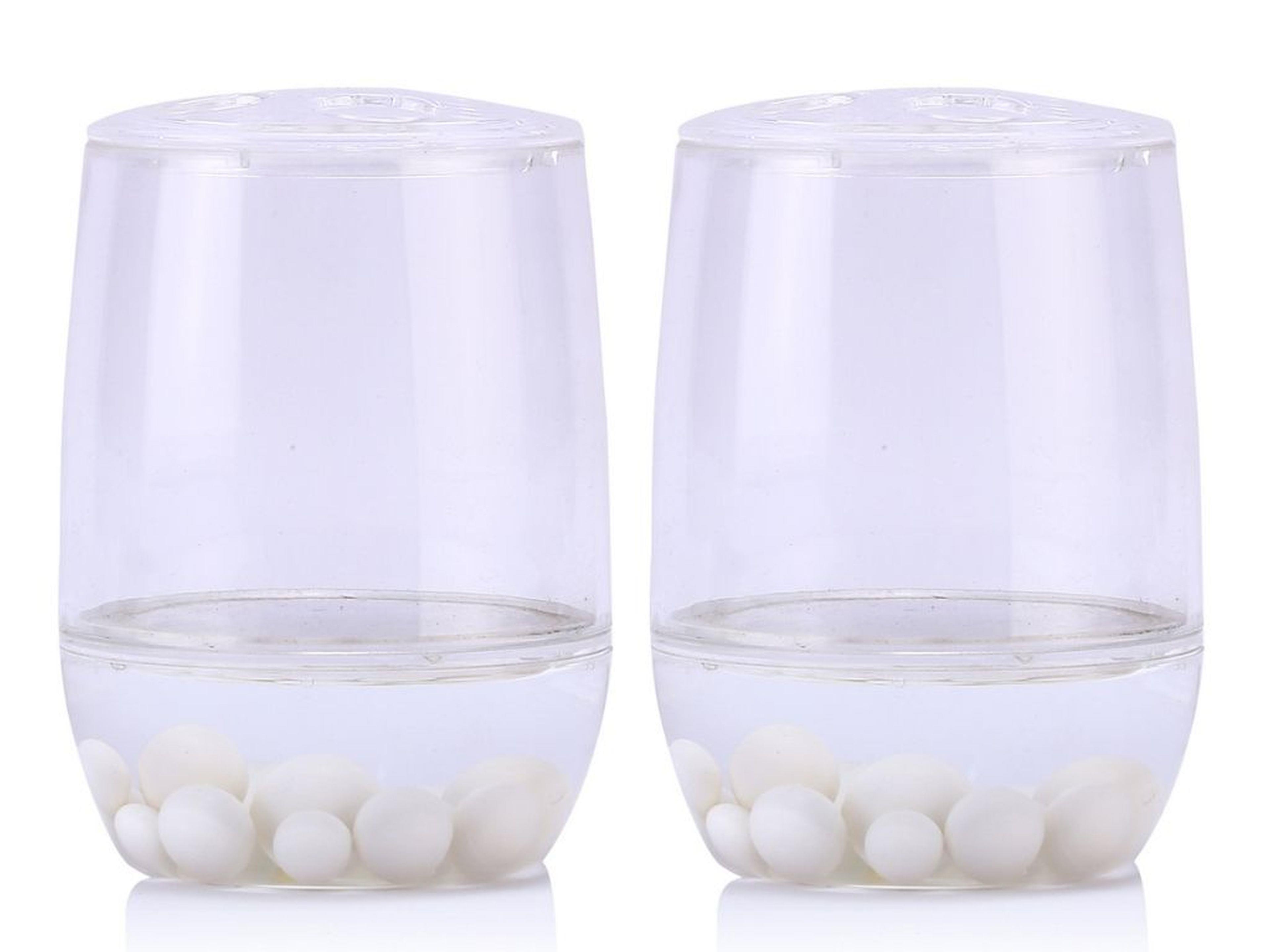 2 Adet Diş Fırçalık Beyaz İncili Akrilik 8X8X11Cm Banyo Seti  