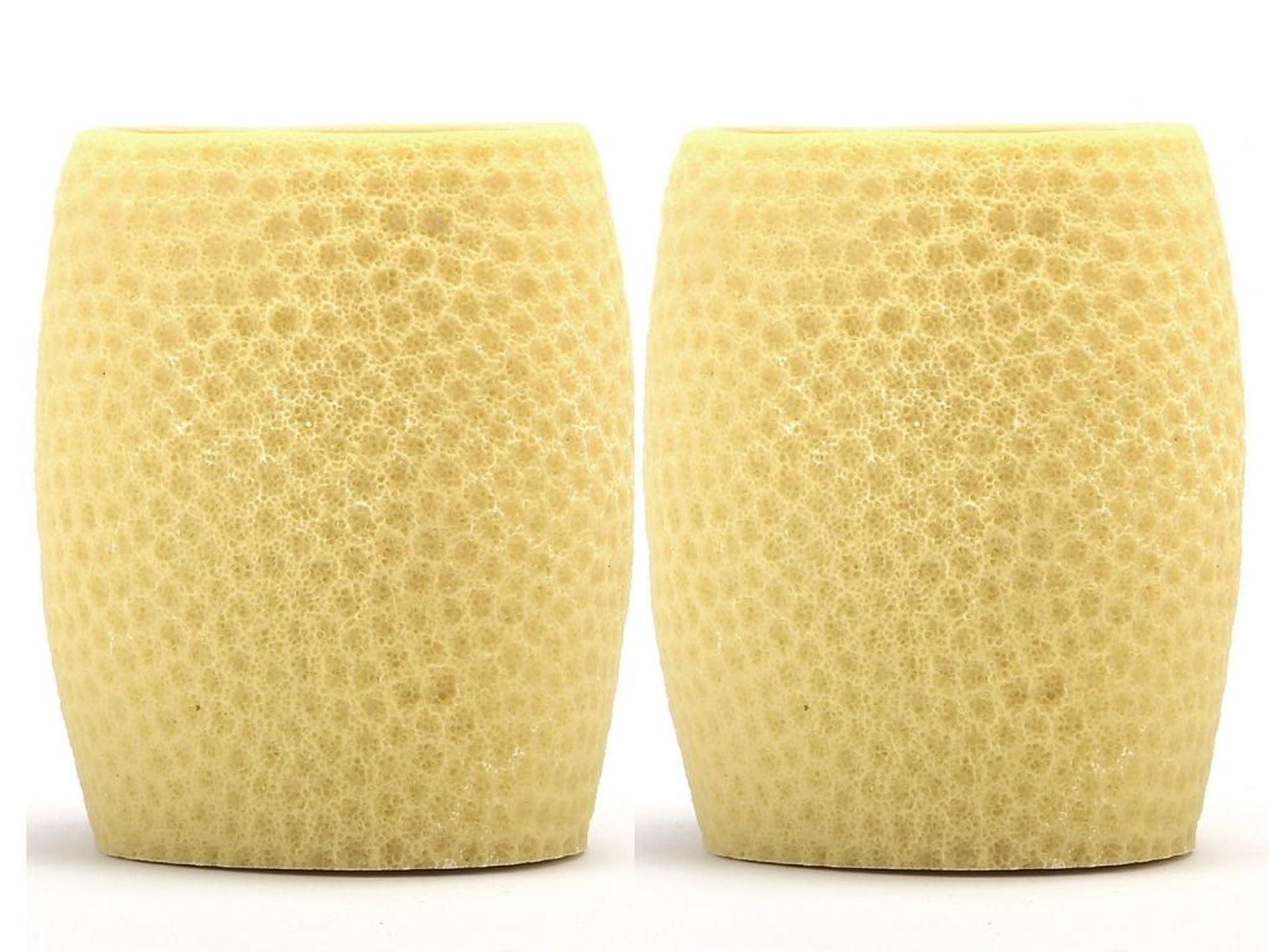 2 Adet Diş Fırçalık,Macunluk Sarı Petek Desenli Poliresin 8X8X10Cm 400Ml Banyo Seti  