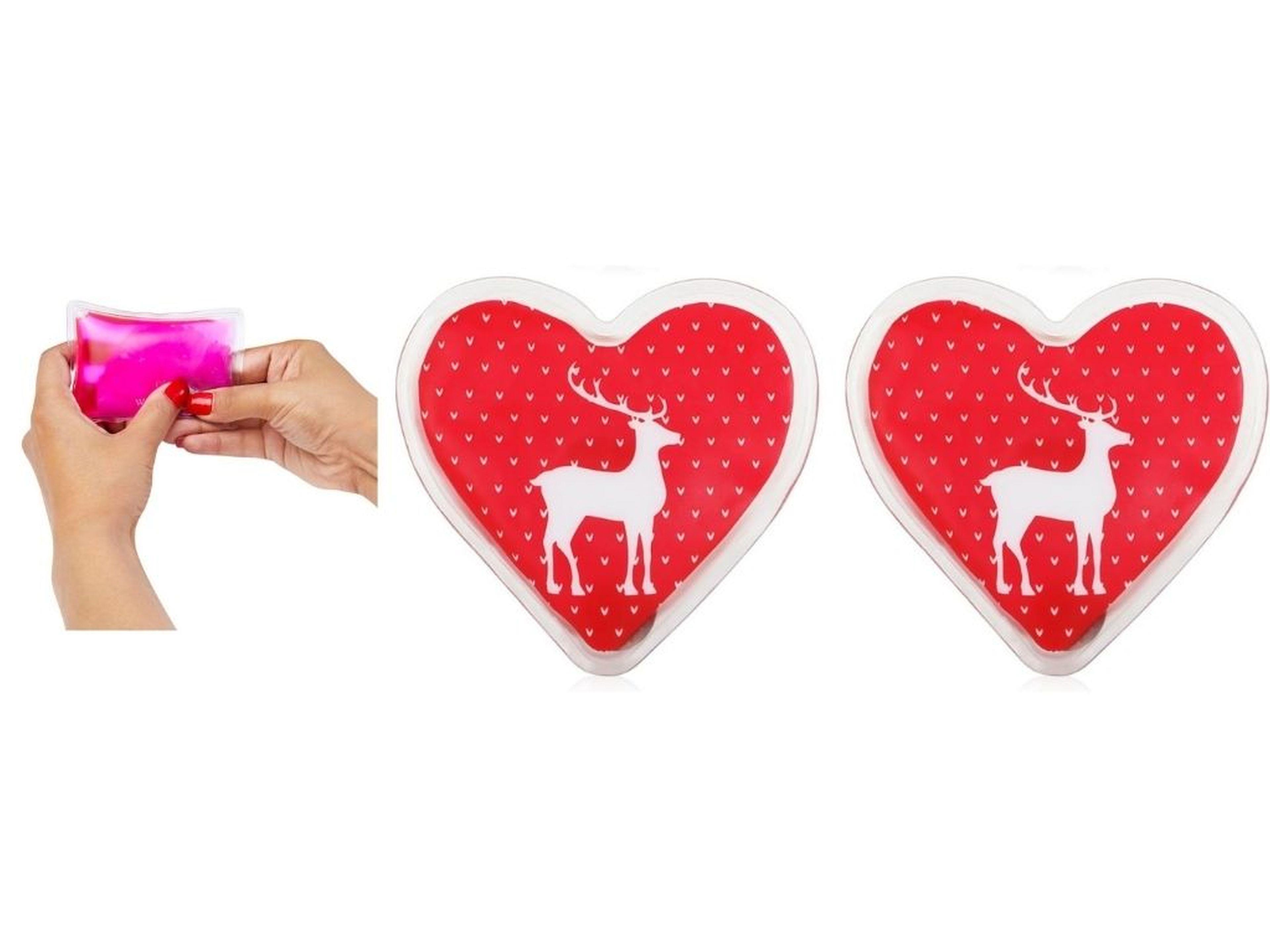 2 Adet Kalpli Geyikli Cep Sobası,El Isıtıcı,Sıcak Su Torbası Pvc  9Cm