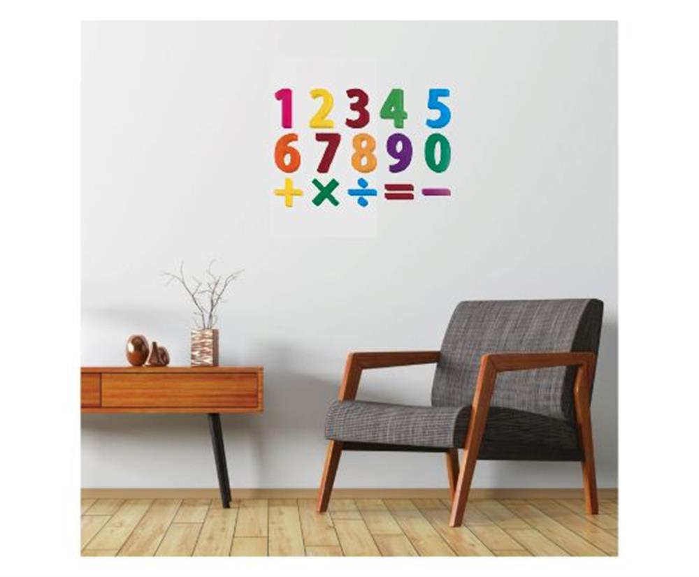 Duvar Süsü (Sticker) 2 Adet Rakamlı Desen Pvc 48x33x0,5cm