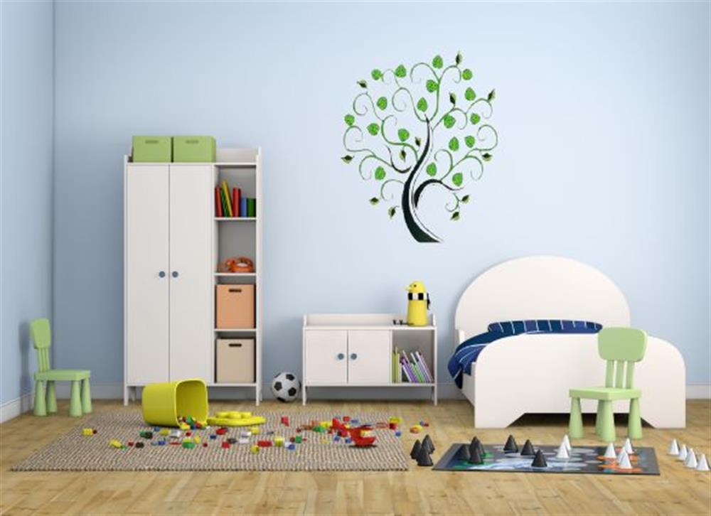 Duvar Süsü (Sticker) Ağaçlı Şeffaf Filmli Pvc 70x50x0,5cm
