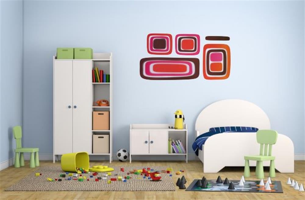 Duvar Süsü (Sticker) Kareli Desen Pvc 61x30x0,5cm