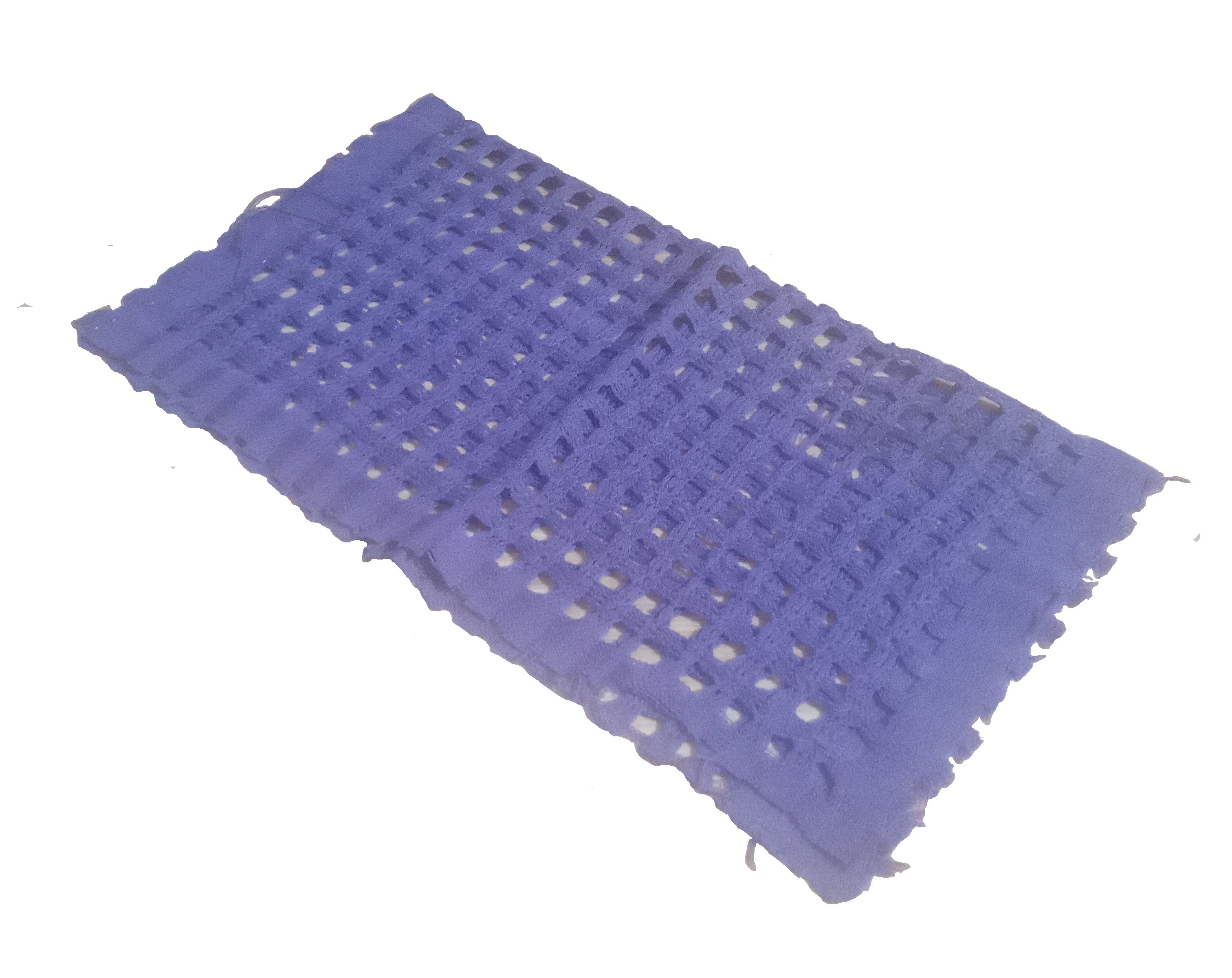 El İşi Pamuklu Banyo Lifi,El Örgüsü Duş Lifi,Mor Renkli 38X40Xm