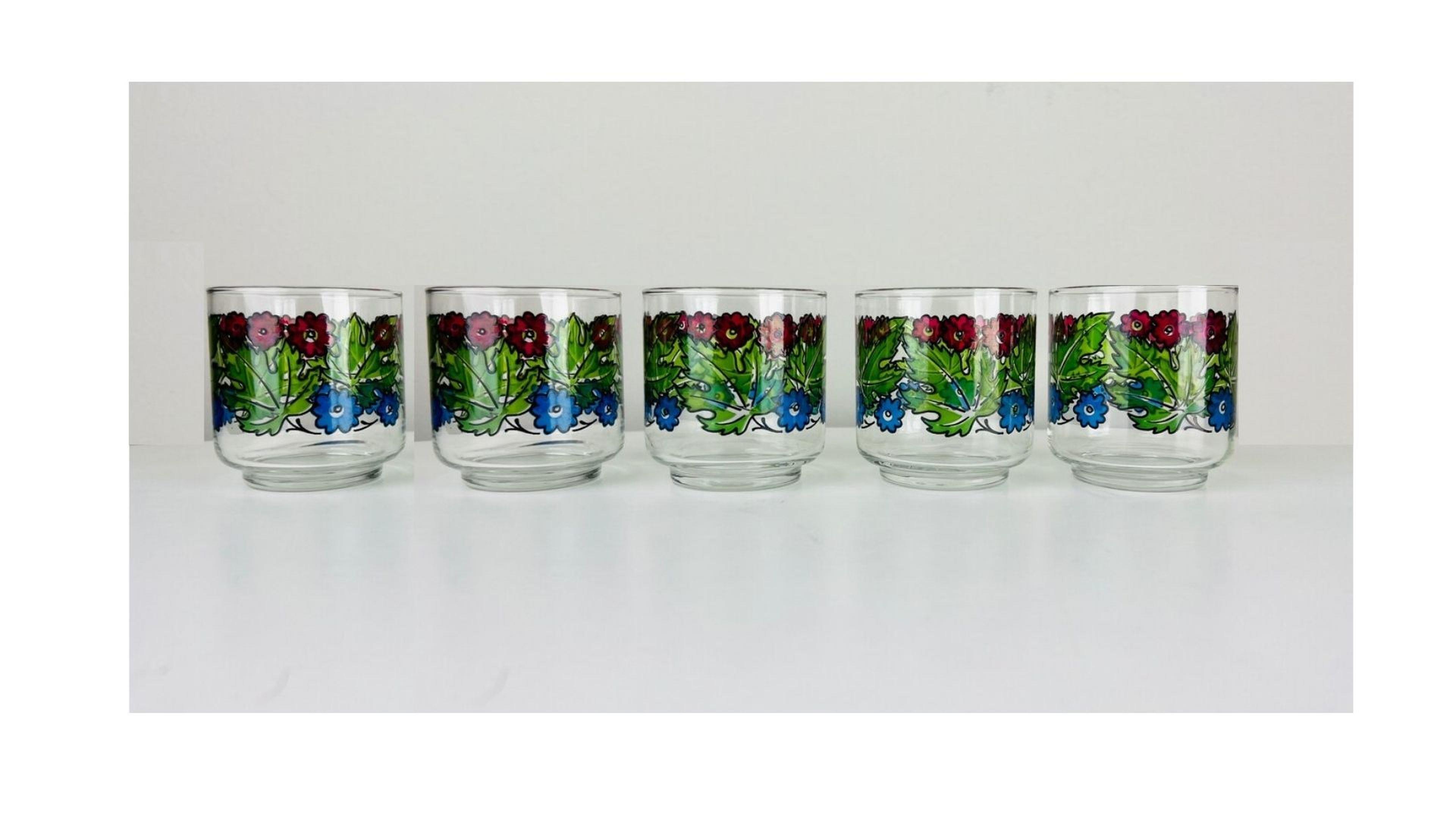 El Yapımı Renkli Cam Su Ve Meşrubat Bardak Seti  5 Adet 7,5X7,5X8Cm