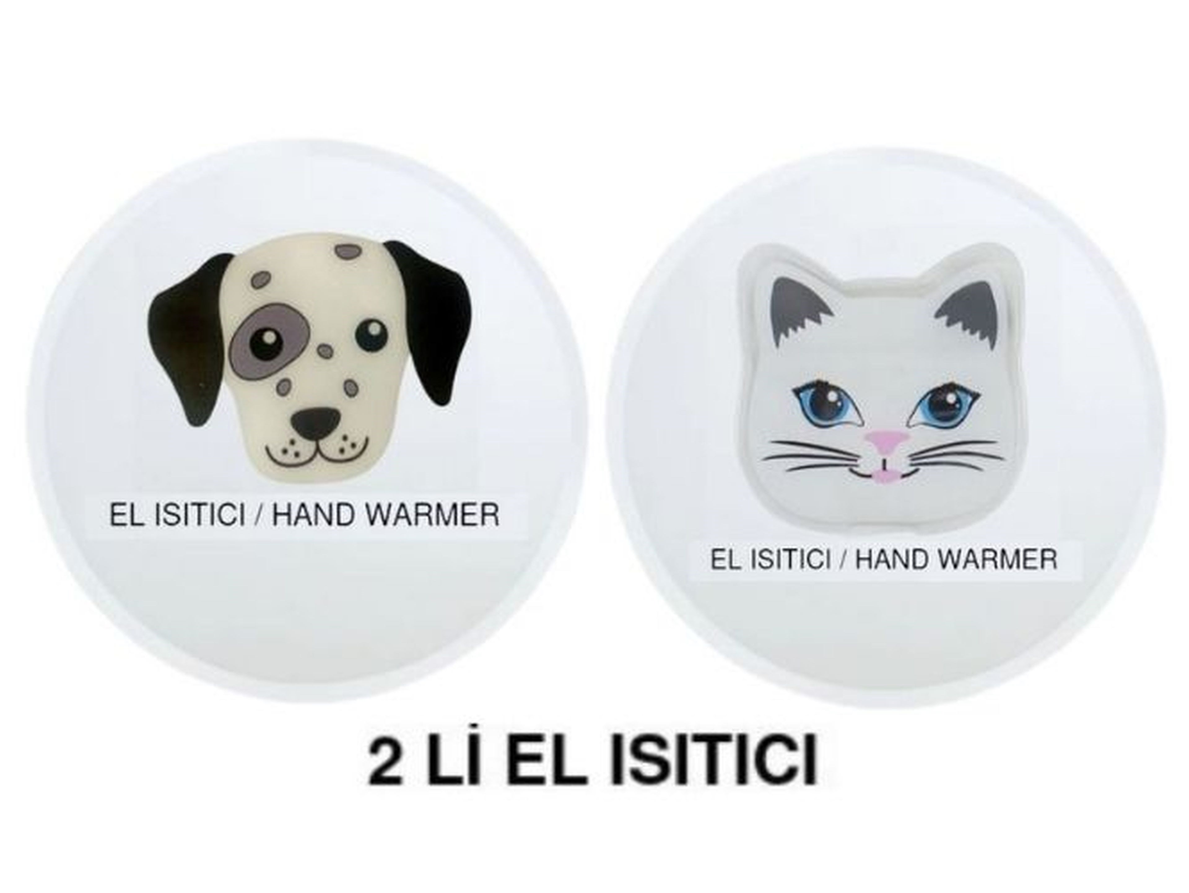 Kedi Ve Köpek Cep Sobası,El Isıtıcı,2 Adet Sıcak Su Torbası Pvc  9Cm