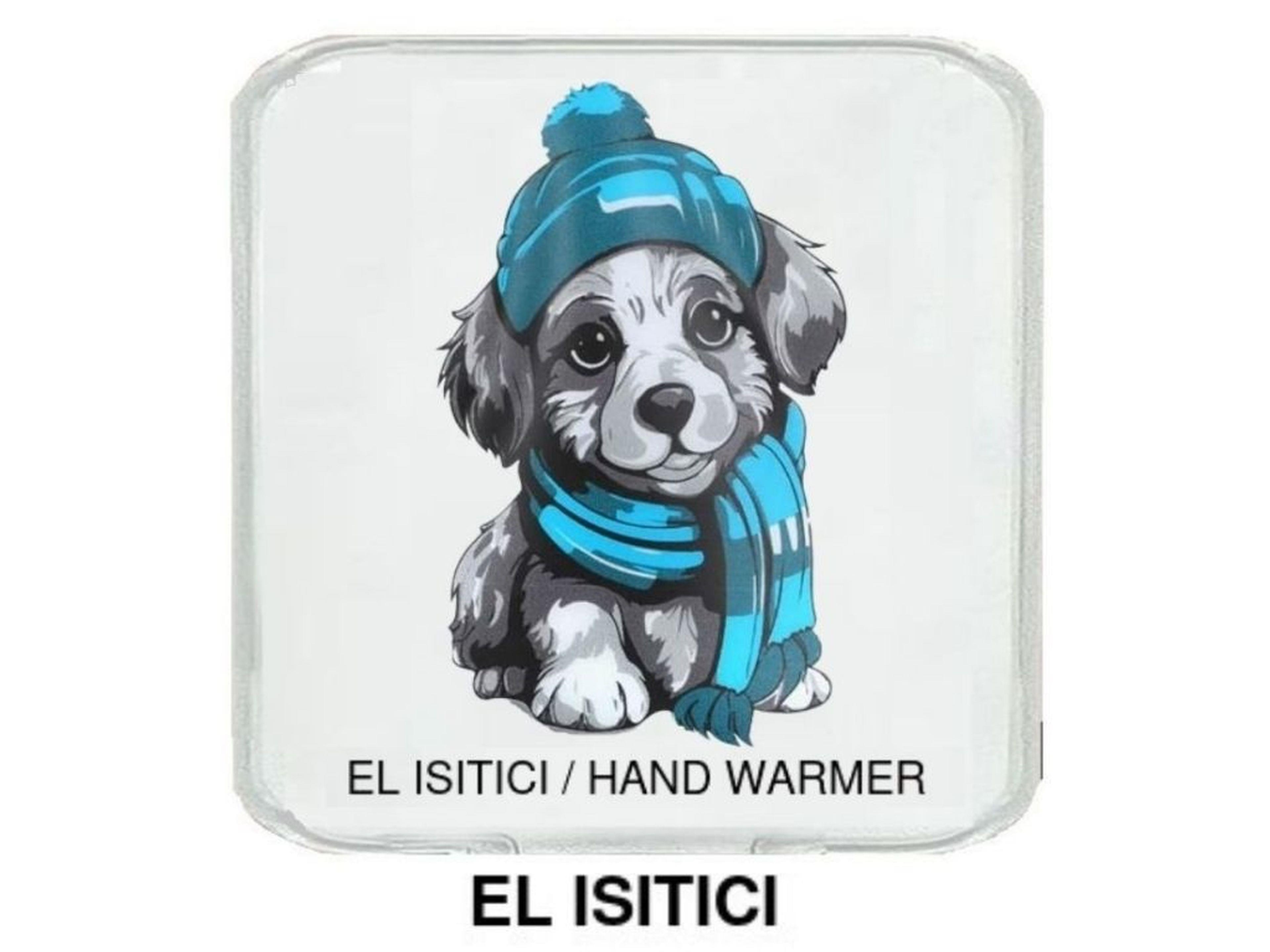Mavi Bereli Köpek Cep Sobası,El Isıtıcı,Sıcak Su Torbası Pvc  10X9,5Cm