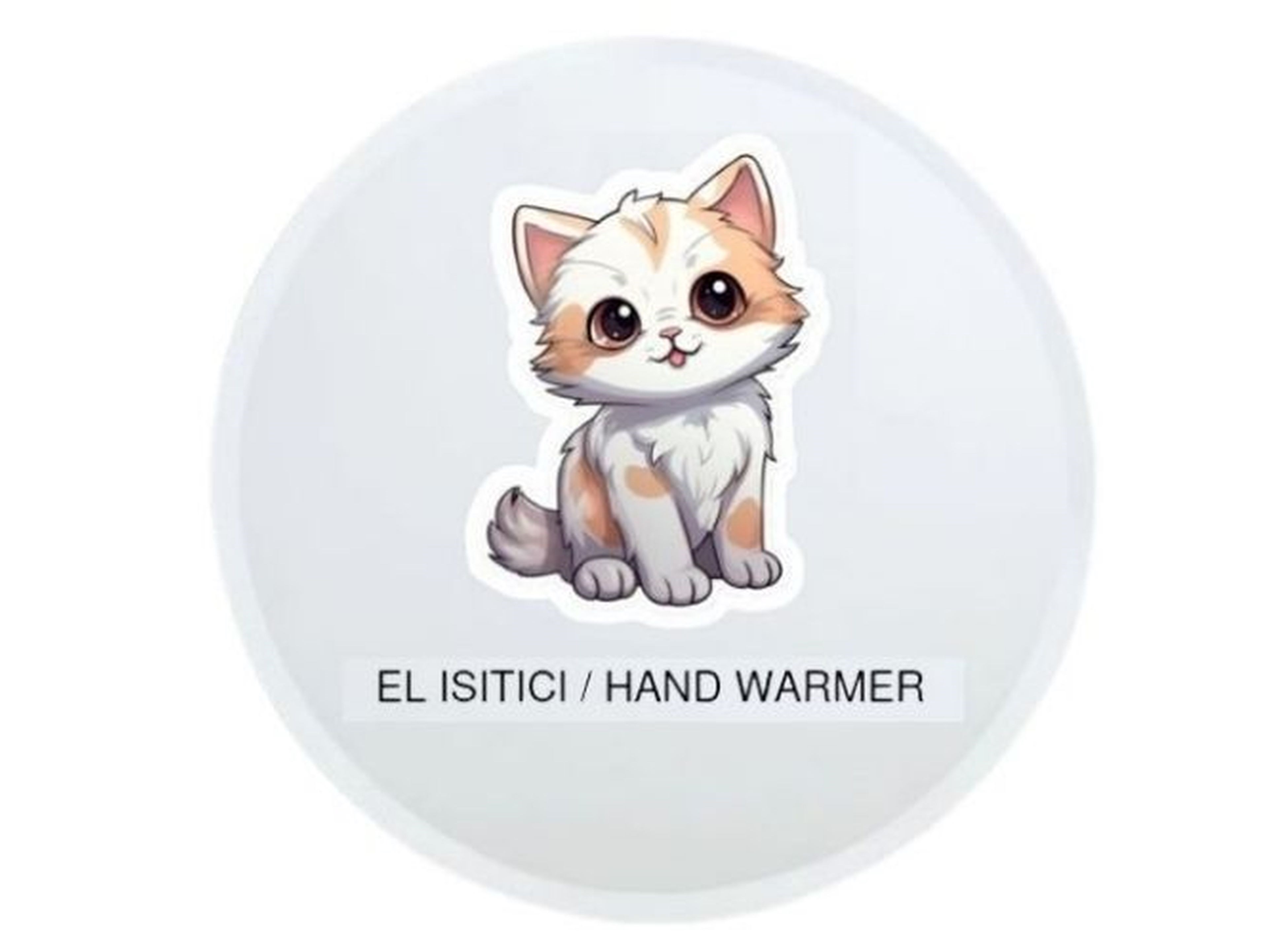 Sevimli Kedi Cep Sobası,El Isıtıcı,Sıcak Su Torbası Pvc  9Cm