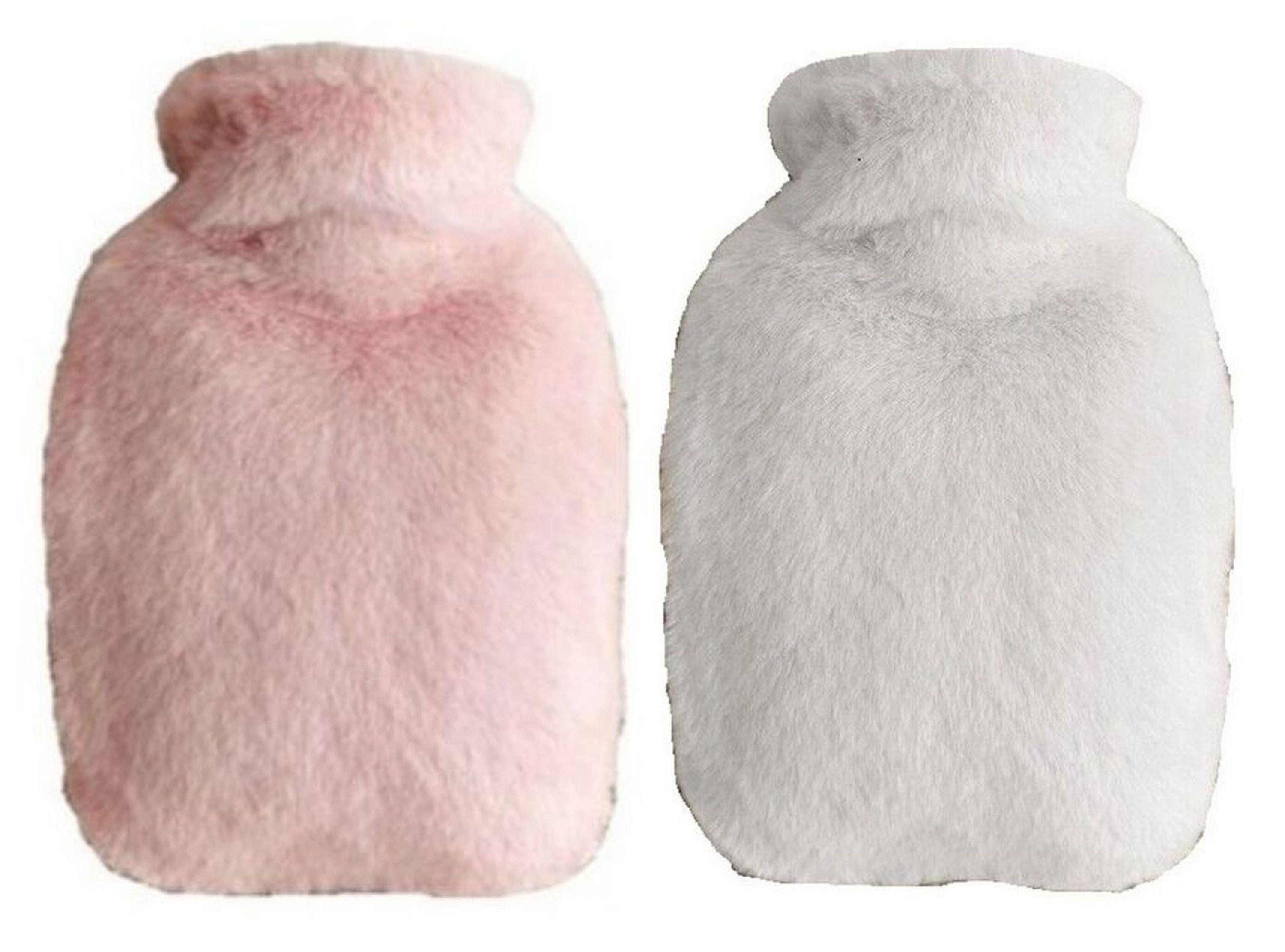 Sıcak Su Torbası 2 Adet,Yan Cepli Peluş Termofor 27X17X2Cm  750Ml