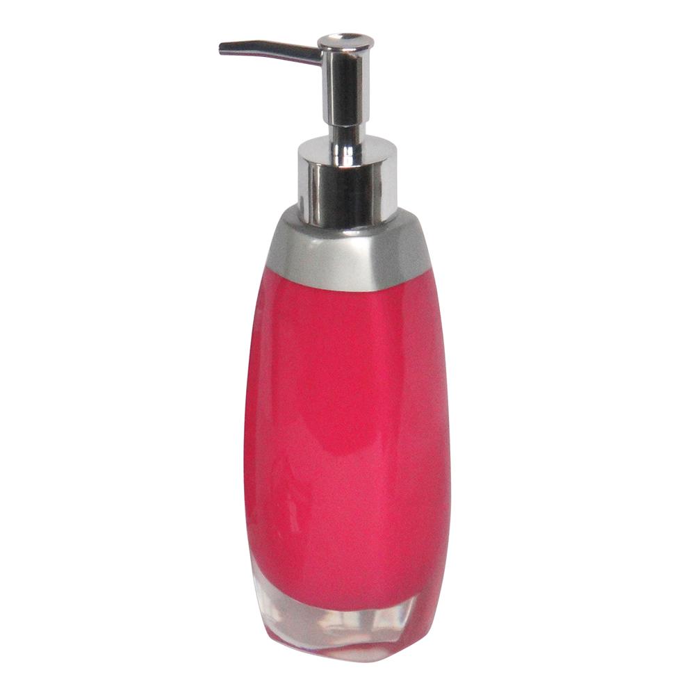 Sıvı Sabunluk Gri Pembe Model Poliresin 6x5x22cm