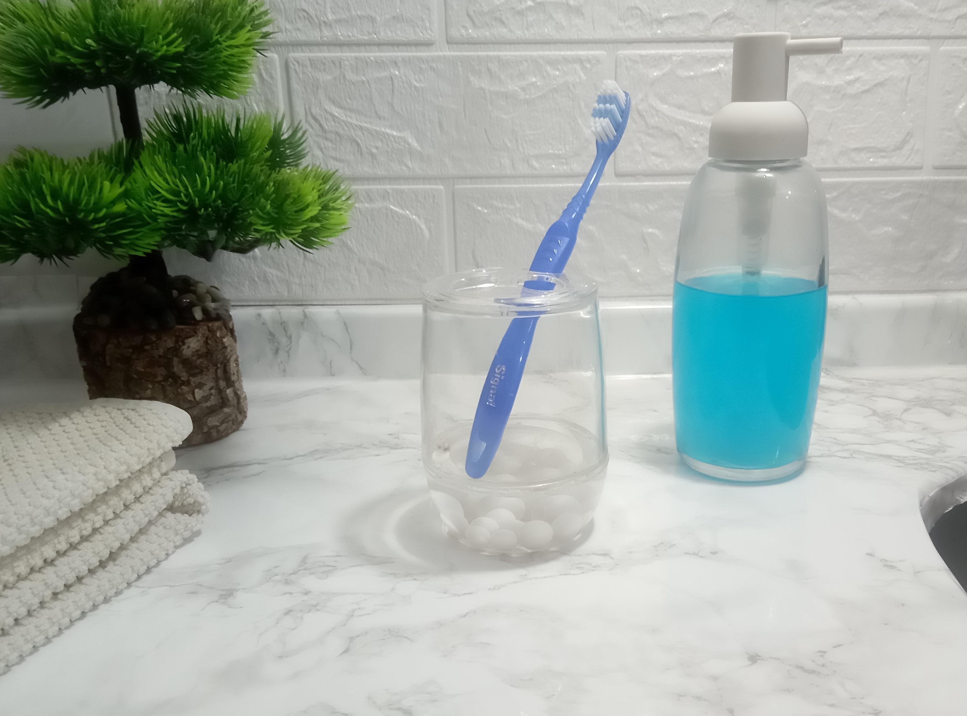 Sıvı Sabunluk Ve Diş Fırçalık 2 Li Banyo Seti Boncuklu