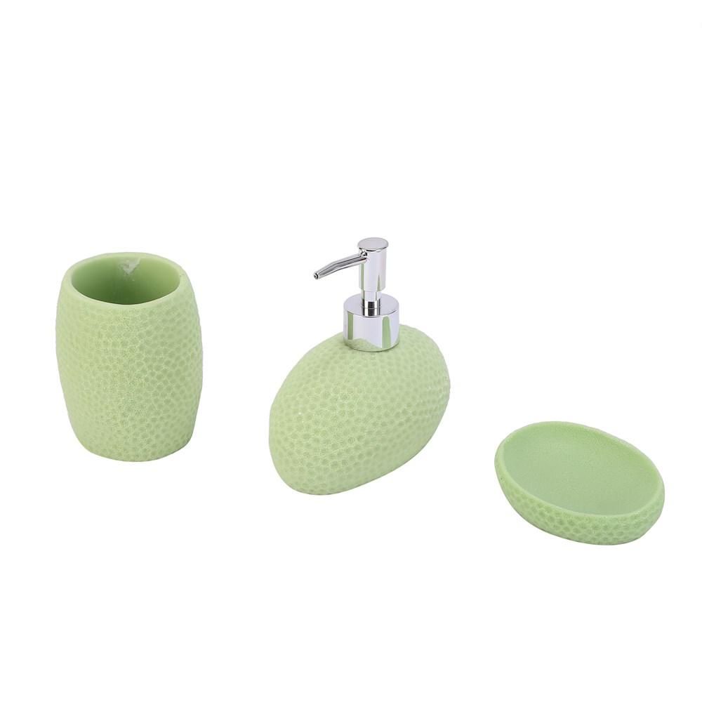 Yeşil Petek 3 Lü Banyo Seti 20x20x13cm