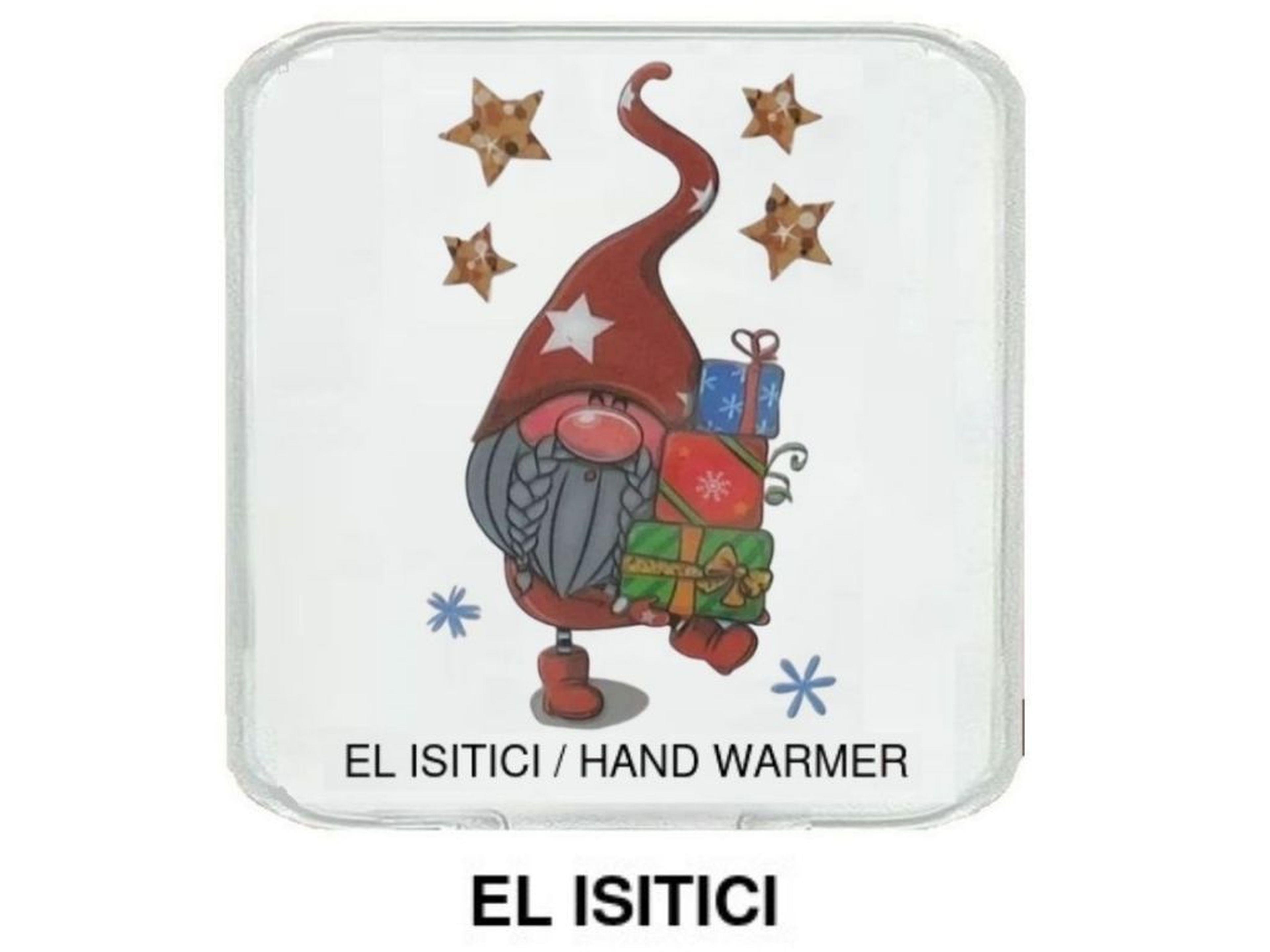 Yıldızlı Noel Cücesi Cep Sobası,El Isıtıcı,Sıcak Su Torbası Pvc  10X9,5Cm