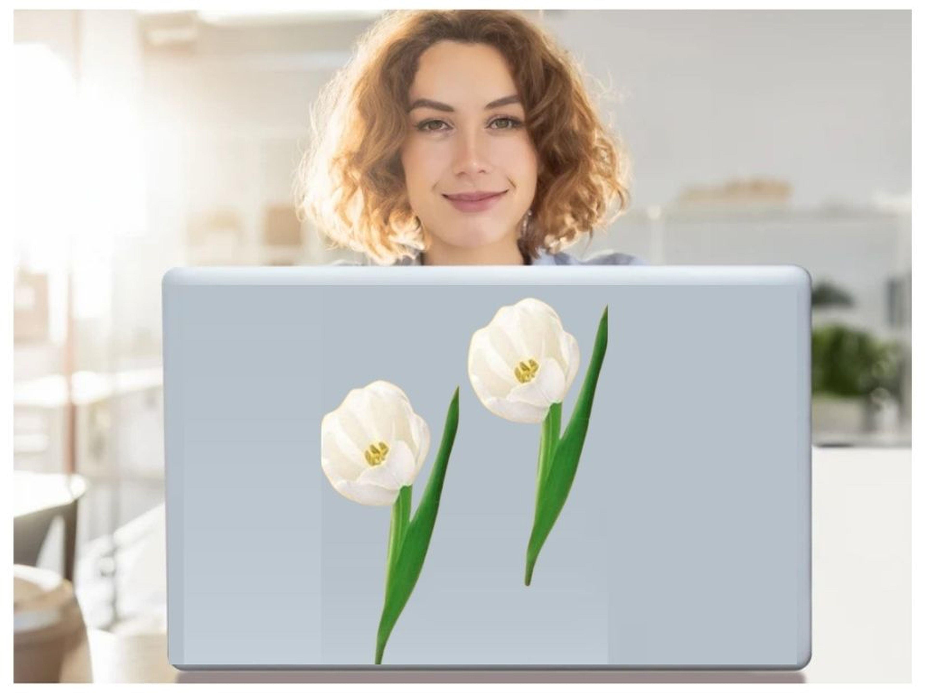 2 Adet Defter Sticker,Laptop Sticker Çiçekli Pvc 70X50X0,5Cm