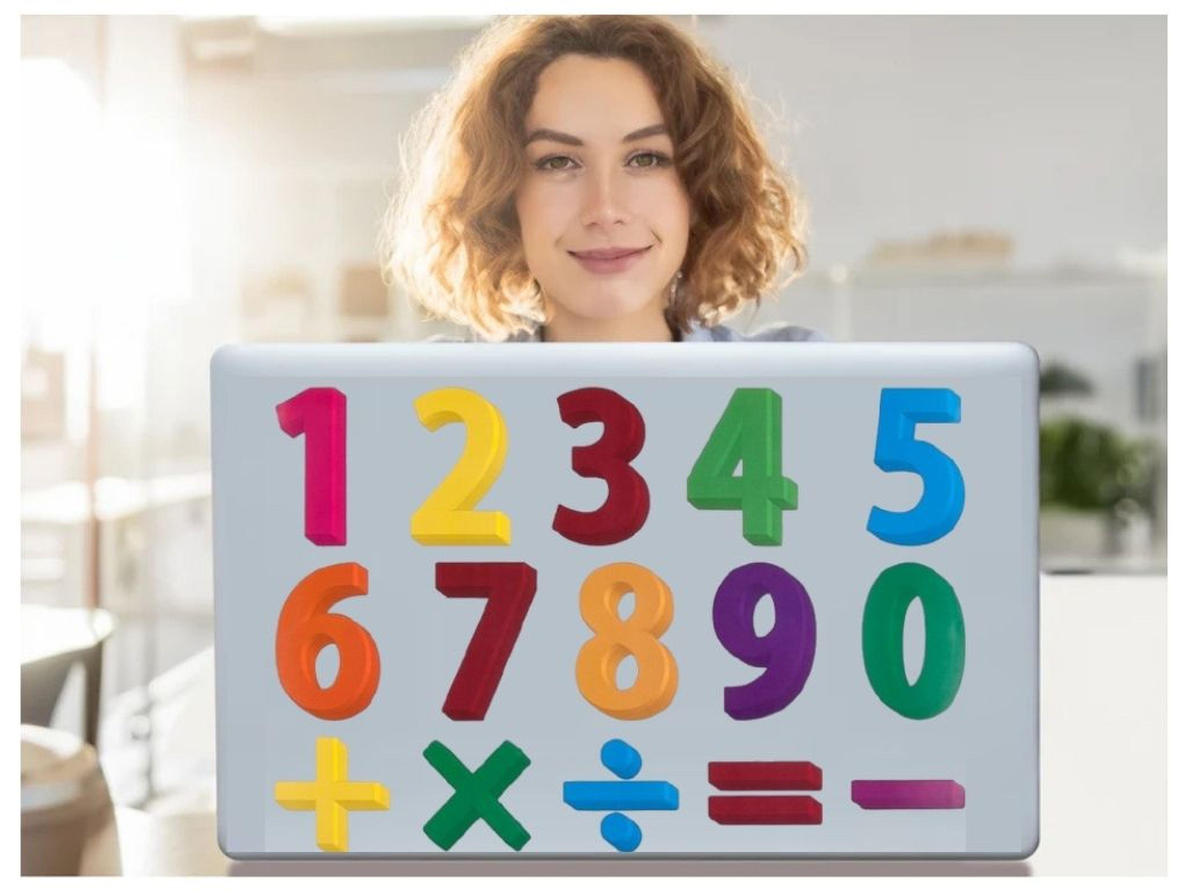 2 Adet Defter Sticker,Laptop Sticker Rakamlı Desen Pvc 48X33X0,5Cm