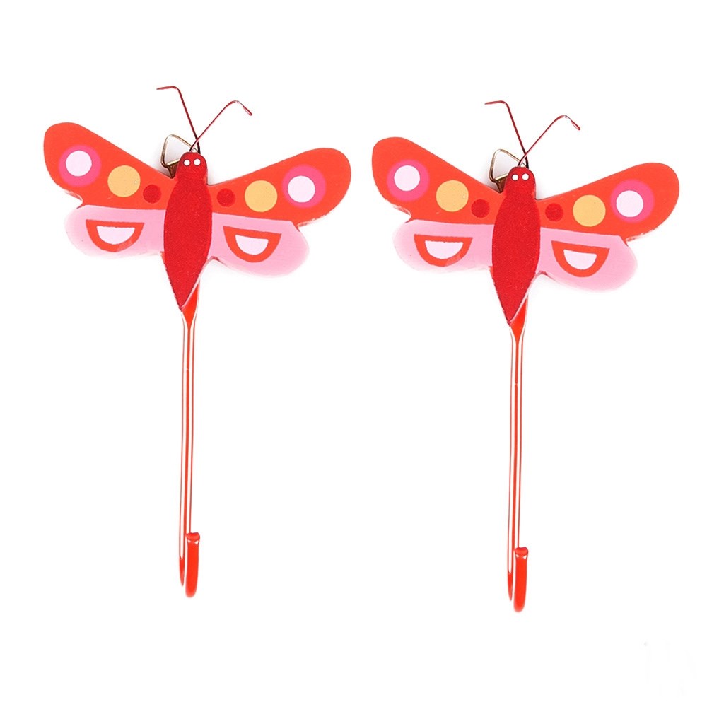 Ahşap 2 Li Askı Kelebek Şekilli 12x7x0,3cm