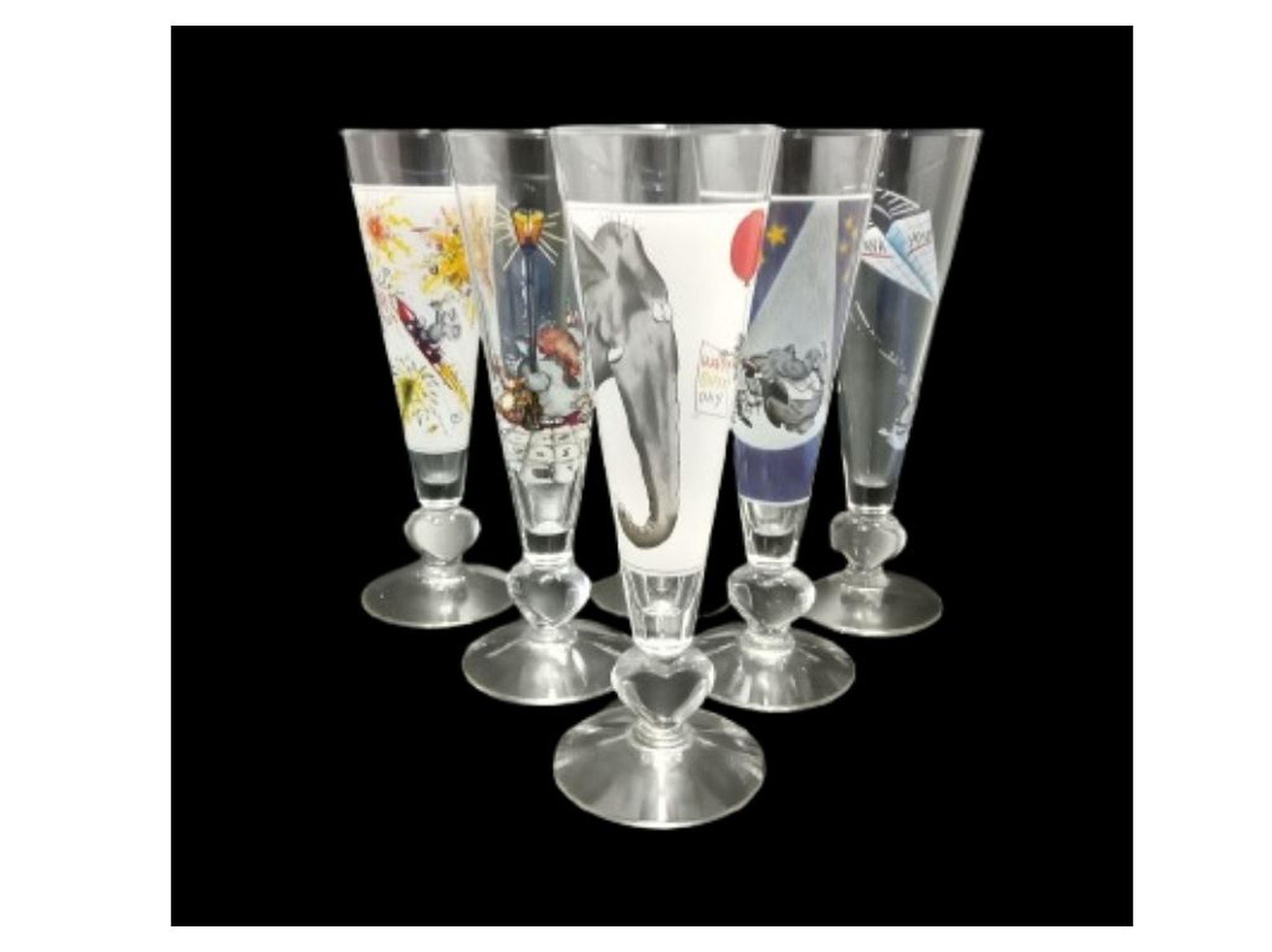 Cam Kadeh,Şarap,Şampanya,Kokteyl  Bardak Seti 6 Adet Italyan Tasarım 6,2X6,2X20Cm