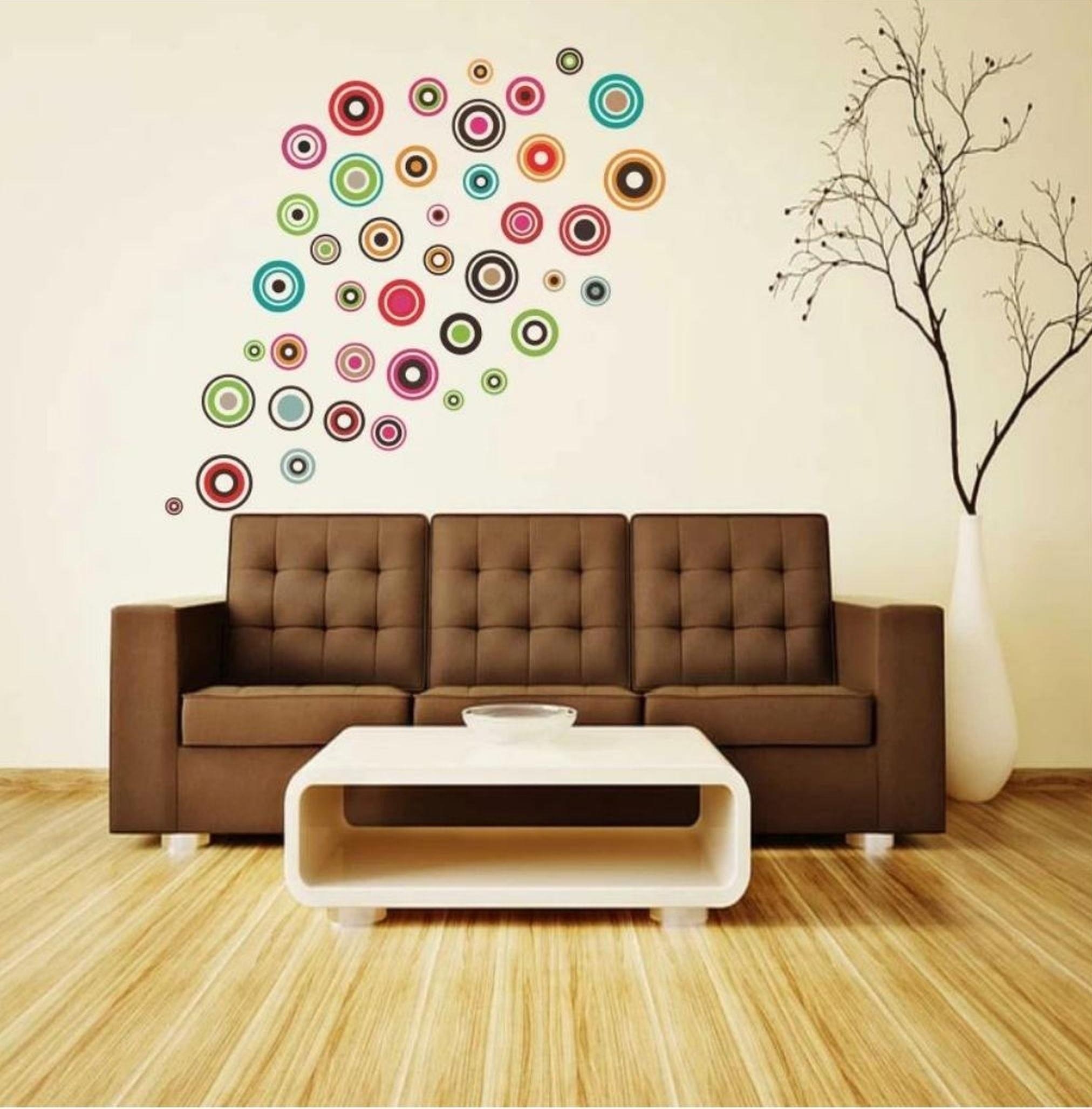 Duvar Süsü (Sticker) 2 Adet Geometrik Halkalı Pvc 48x33x0,5cm