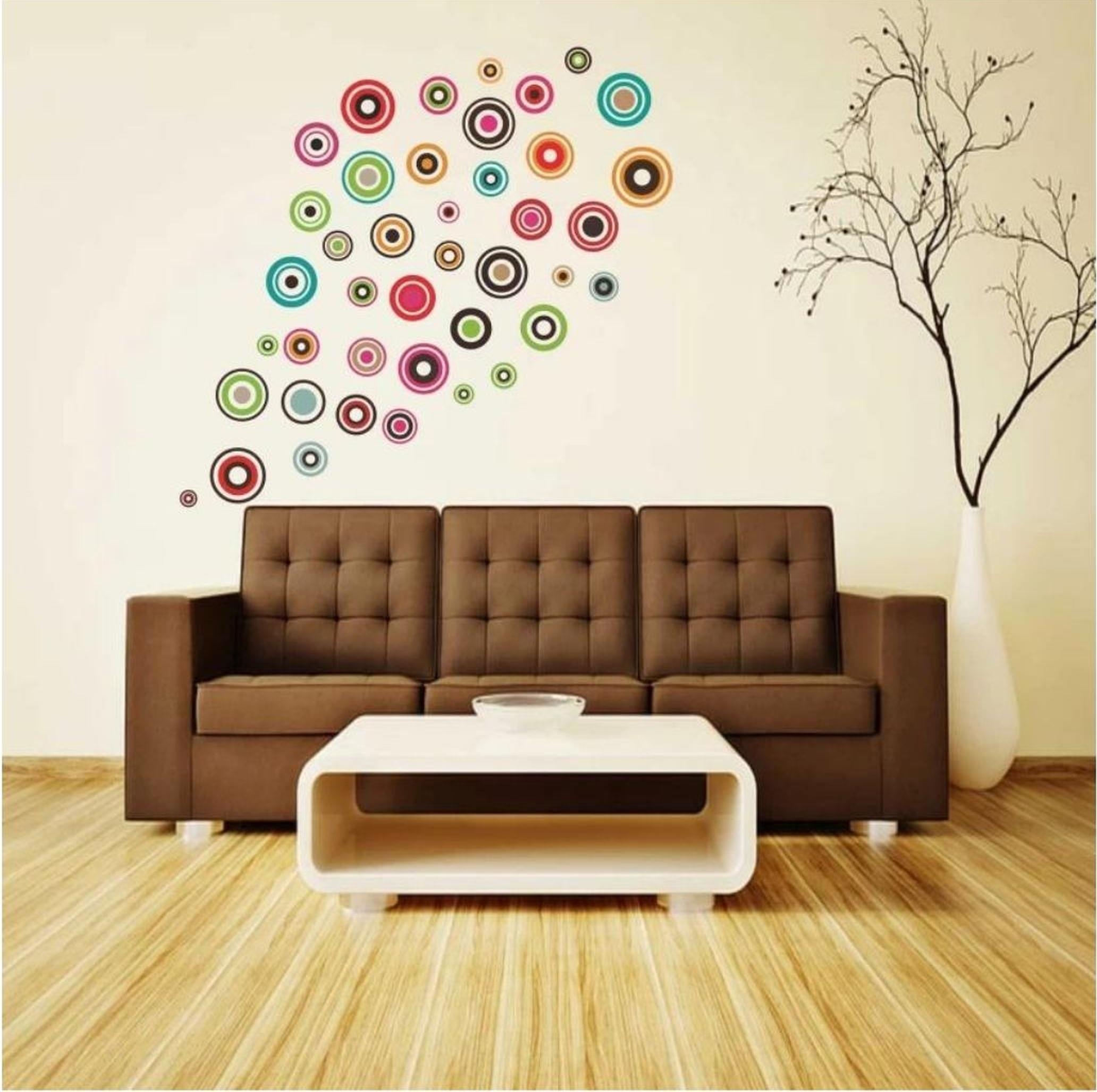 Duvar Süsü (Sticker) Geometrik Halkalı Pvc 48x33x0,5cm