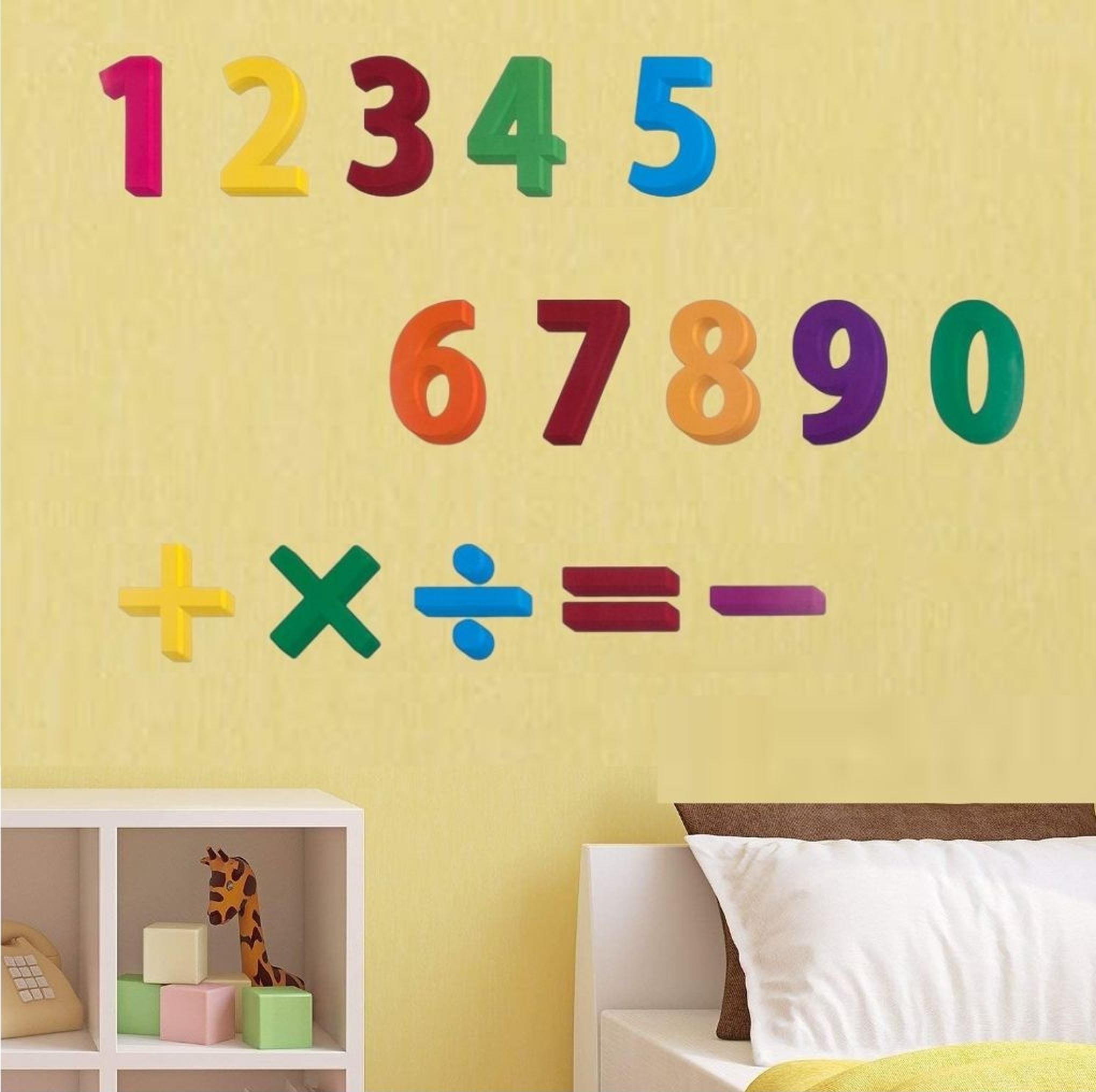 Duvar Süsü (Sticker) Rakamlı Desen Pvc 48x33x0,5cm