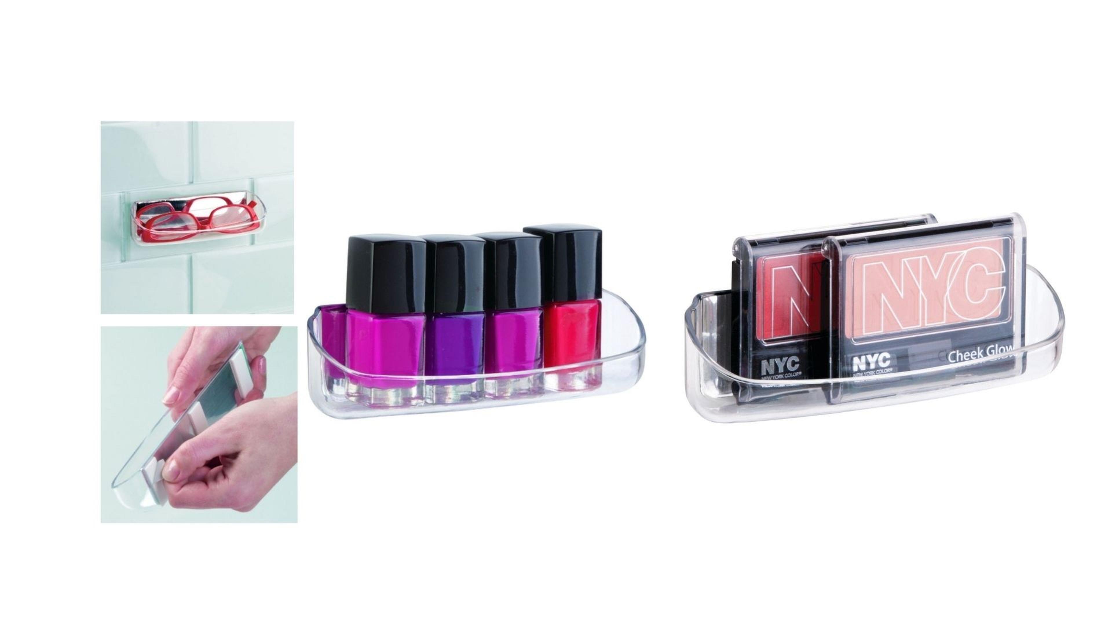 Gözlük Ve Kozmetik Rafı Kendinden Yapışkanlı 2 Adet 15X5X5Cm