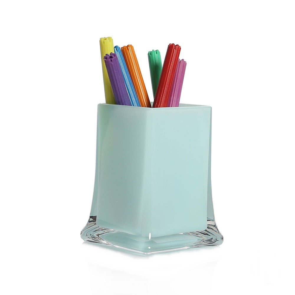 Kalemlik Buz Mavi Renkli Ofis Gereci 6x6x10cm 300ml