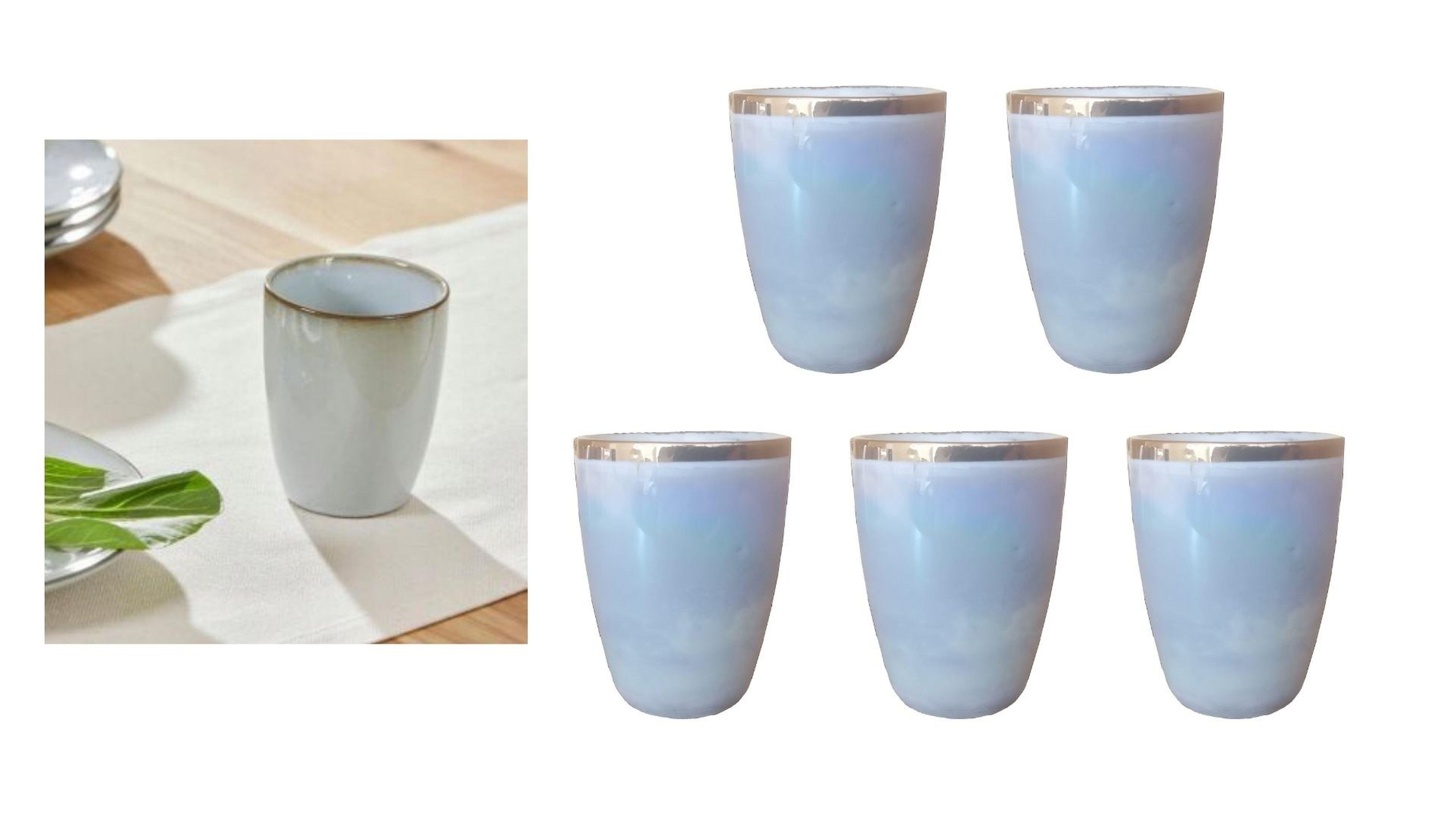 Mini Likör,İcecek,Su Kahve Yanı Bardak Seti 5 Adet,Shot Porselen Gold Bardak 3,5X3,5X5Cm