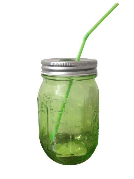 Pipetli Cam Kupa Bardak,Koyu Yeşil  8X8X10Cm 420Ml