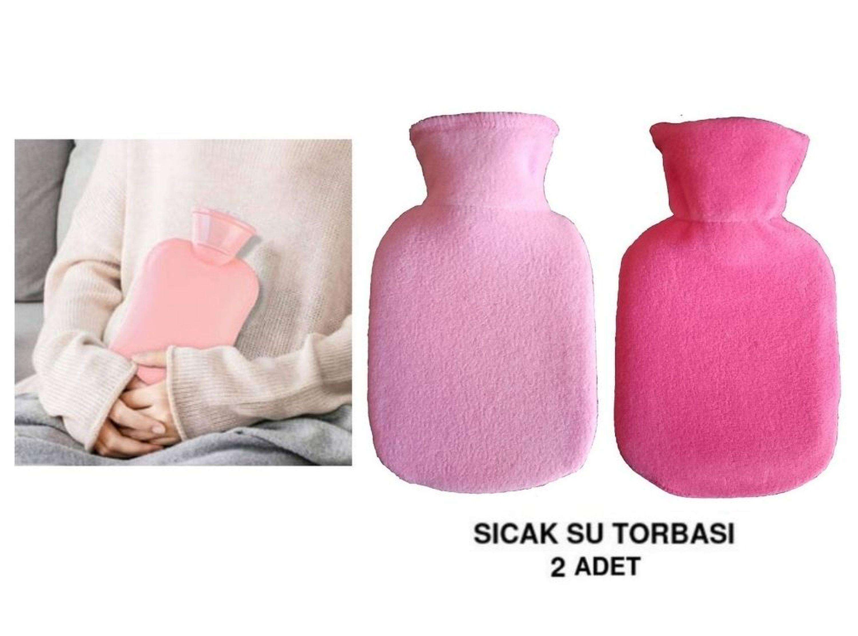 Sıcak Su Torbası 2 Adet,Pembe 23X15X2Cm 250 Ml