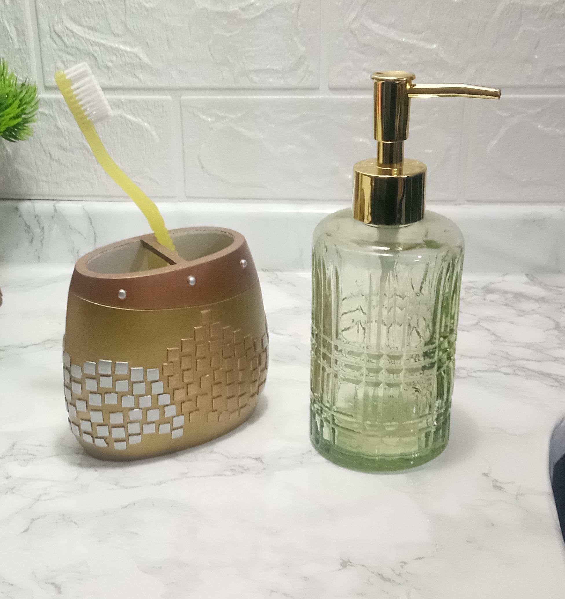 Sıvı Sabunluk Ve Diş Fırçalık 2 Li Set,Mozaik