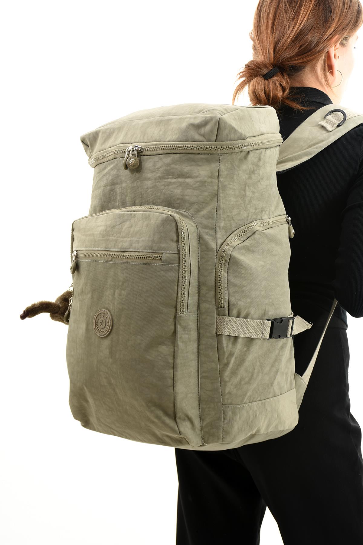 Büyük Boy Ultra Hafif Çok Bölmeli Dağcı Çantası Vizon (Model: 571-7D) 