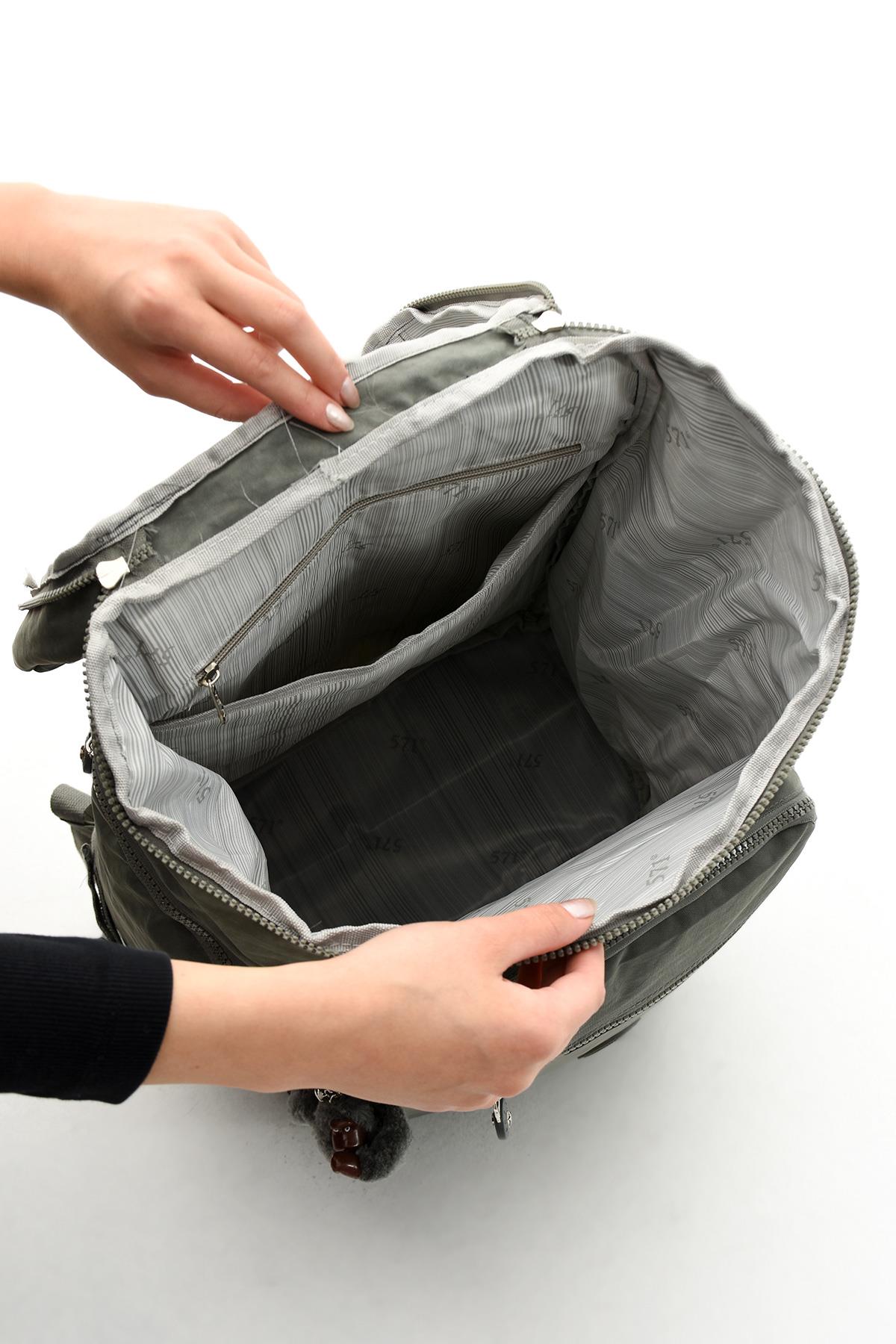 Büyük Boy Ultra Hafif Çok Bölmeli Dağcı Sırt Çantası Gri (Model: 571-7D) 