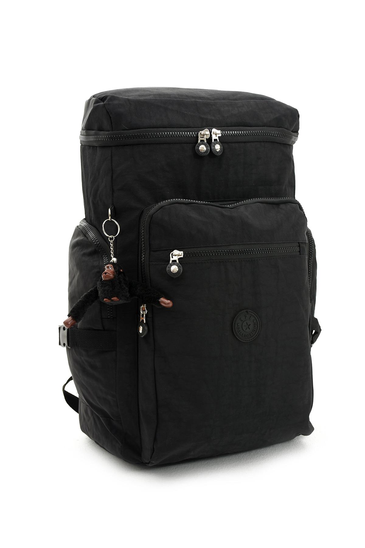 Büyük Boy Ultra Hafif Çok Bölmeli Dağcı Çantası Siyah (Model: 571-7D) 