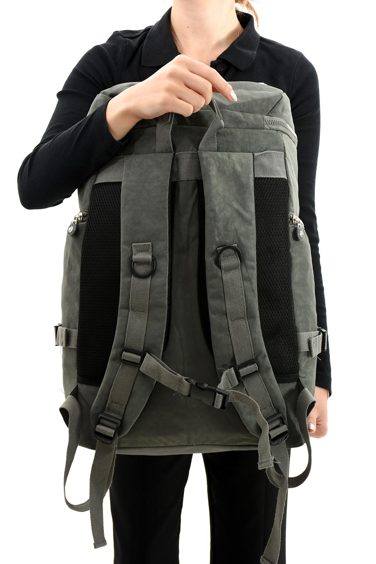 Büyük Boy Ultra Hafif Çok Bölmeli Dağcı Sırt Çantası Gri (Model: 571-7D) 