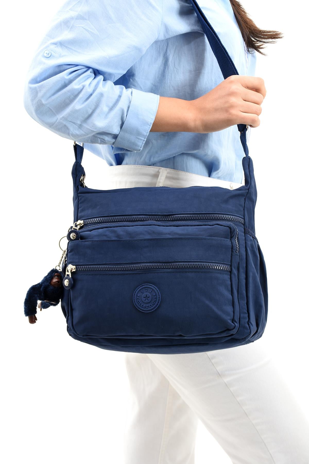 Çapraz Askılı Ultra Hafif Çok Cepli Bayan Omuz Çantası Laci (Model: 571-6A) 