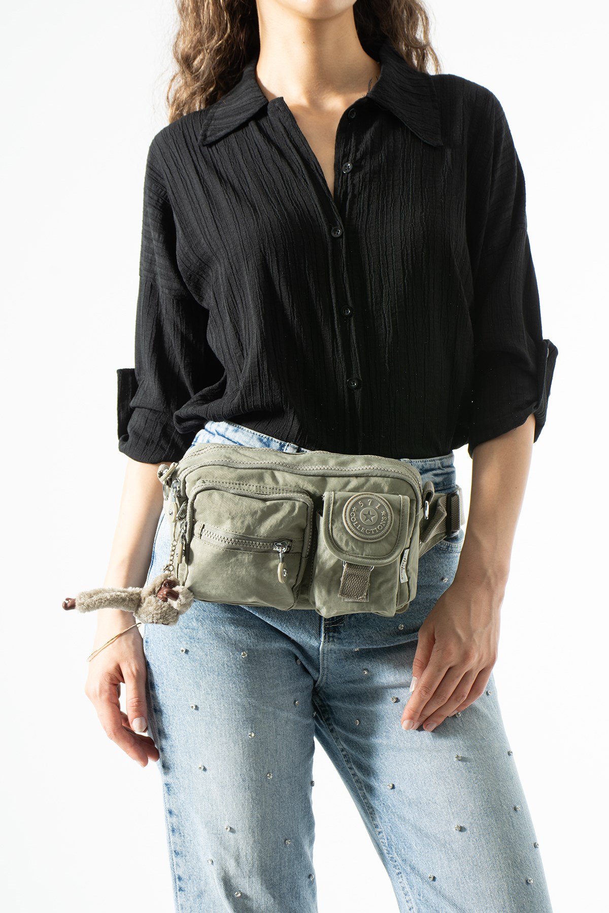 Çok fonksiyonel, Omuz, Göğüs ve bel çantası Vizon (Model: 571-6V)