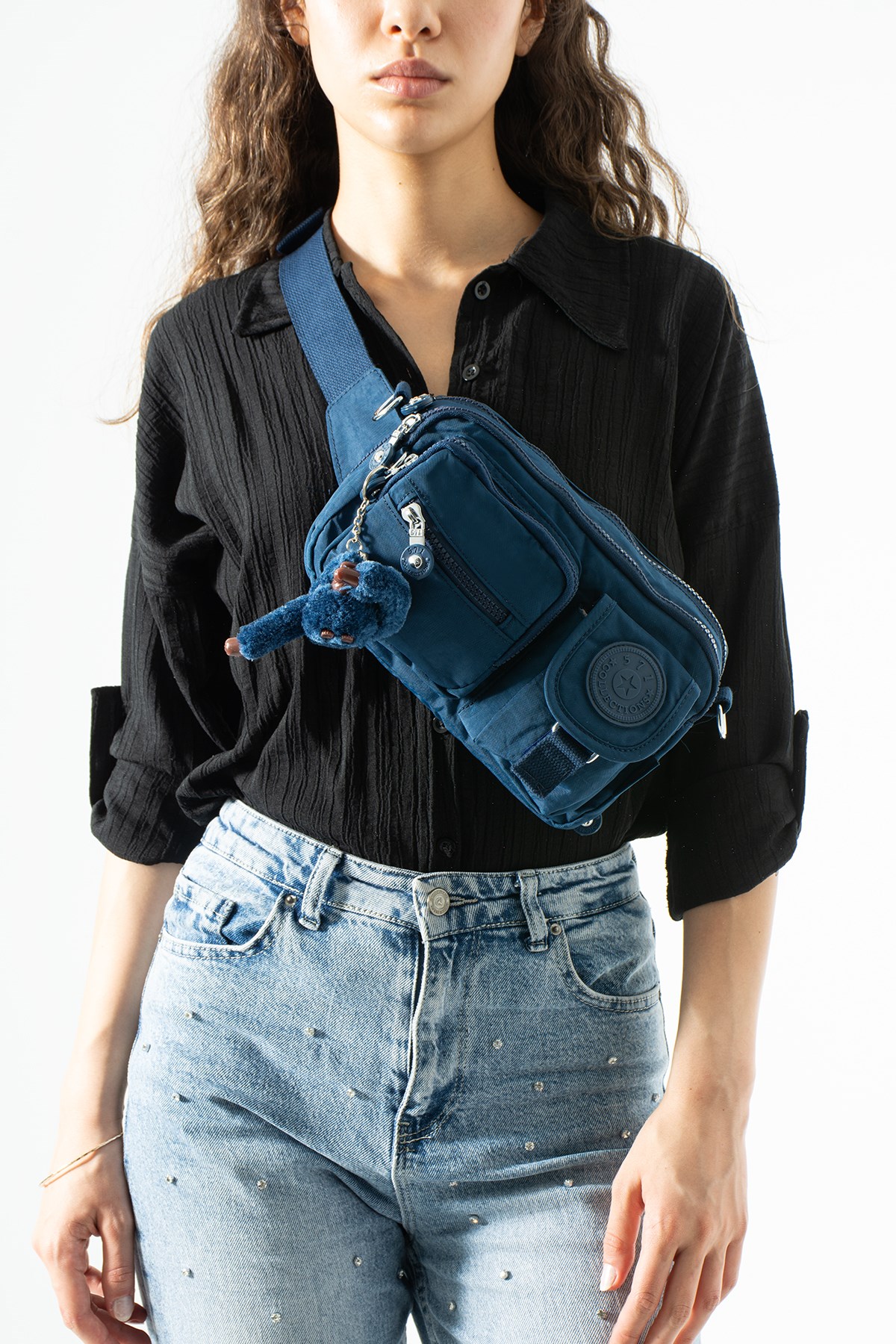 Çok fonksiyonel, Omuz, Göğüs ve bel çantası Lacivert (Model: 571-6V)
