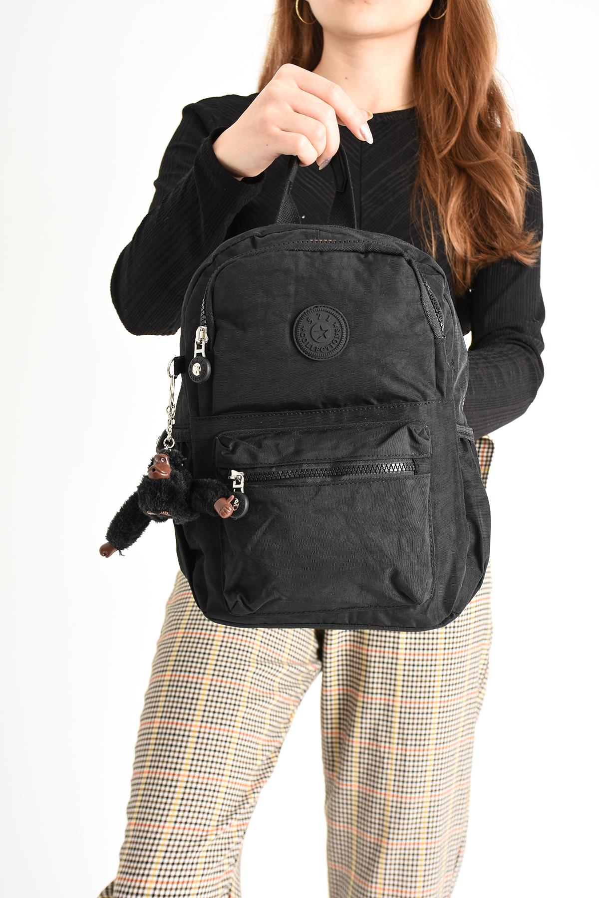 Hem Sırt Hem Göğüs Spor Genç Kadın Çantası Siyah (Model: 571-8C)