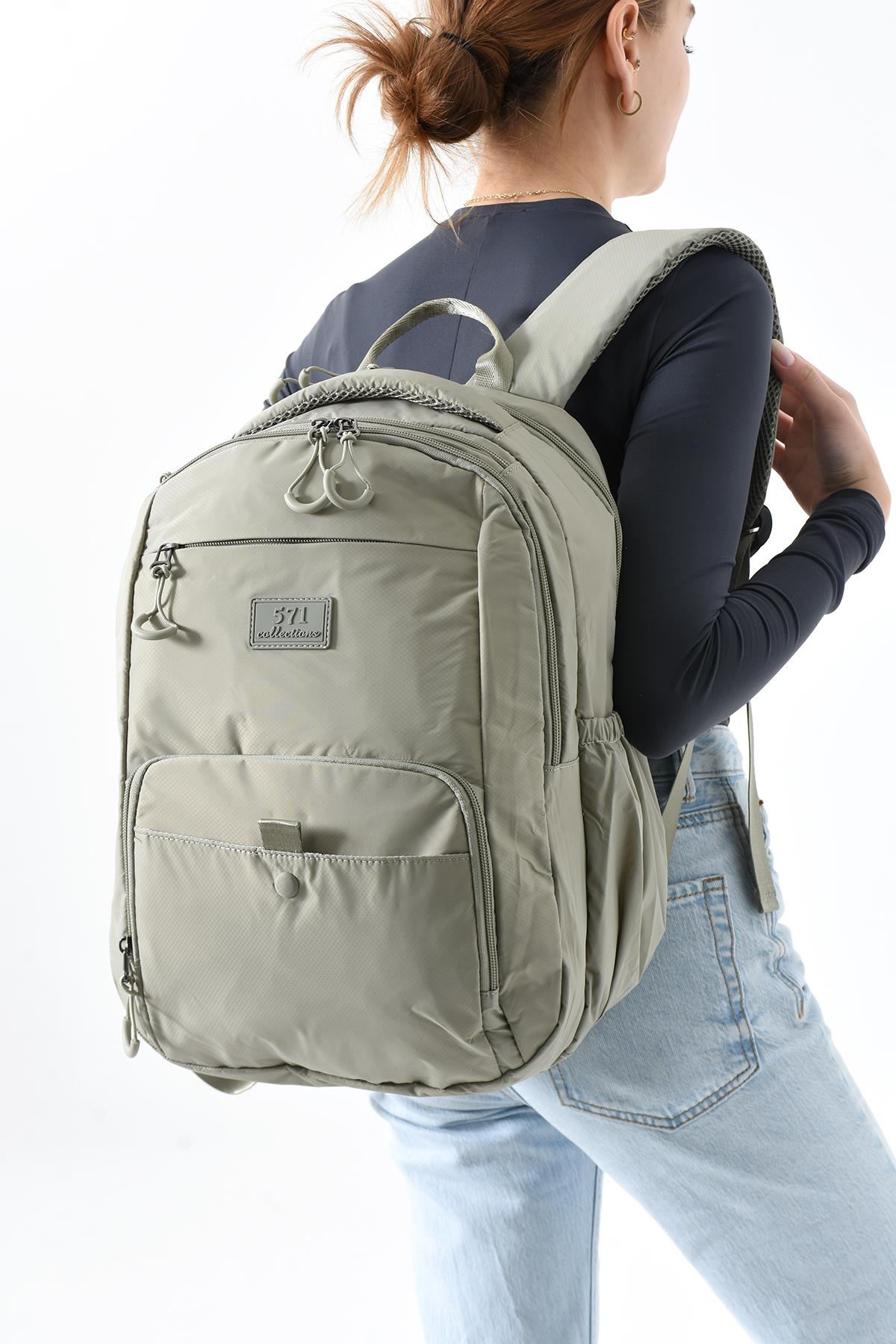Orta Boy Sırt Çantası Ultra Hafif Çok Cepli Vizon (Model:571-13-9E)