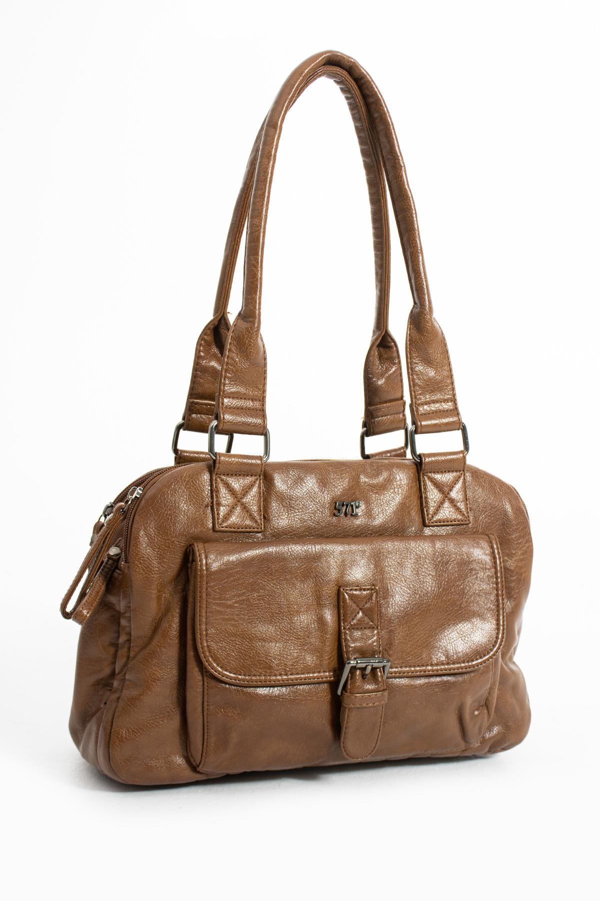 Suni Deri Omuz Çantası Taba (Model: 571-13-13K) 