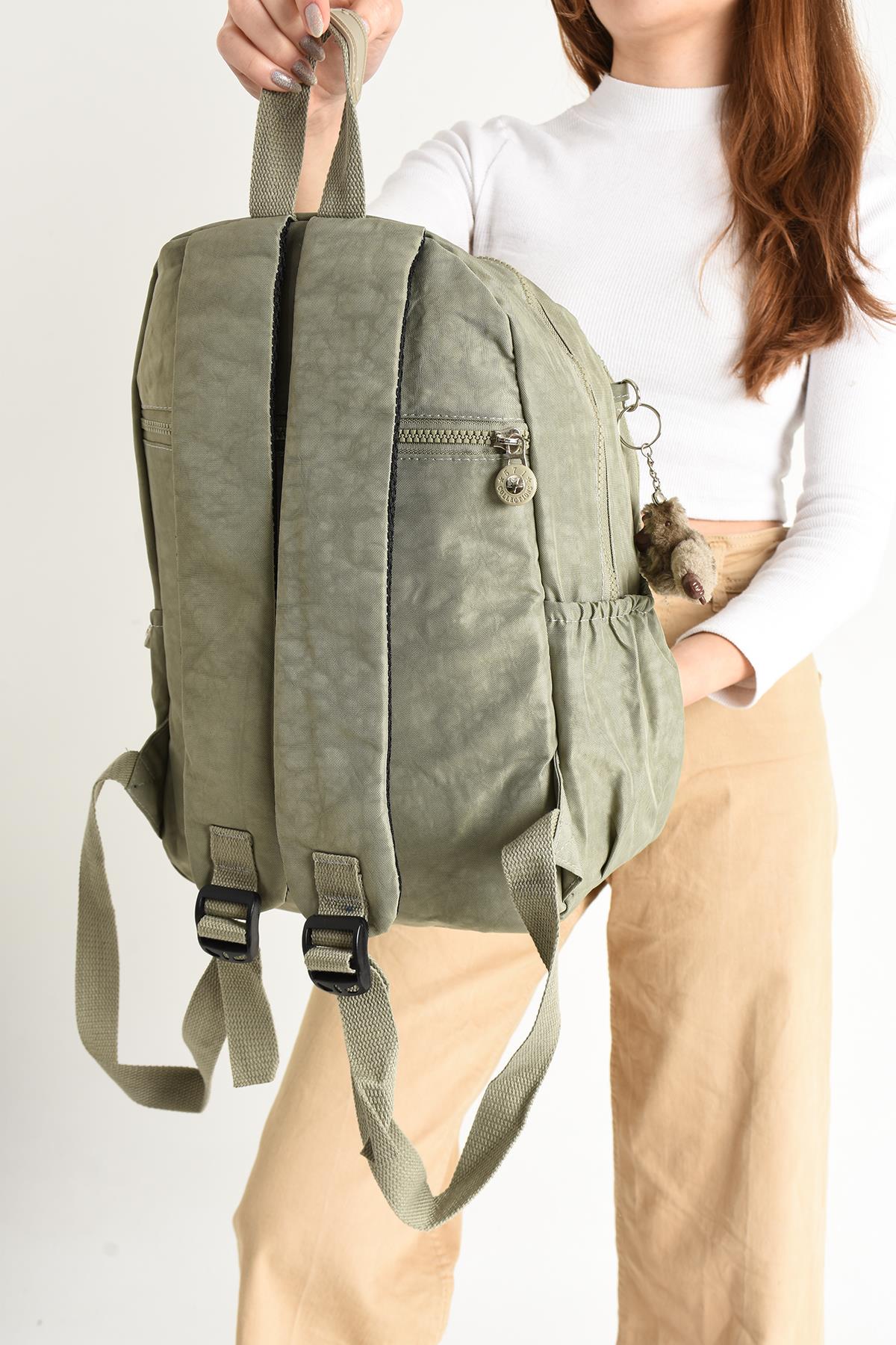 Ultra Hafif Çok Cepli Orta Boy Sırt Çantası Vizon (Model: 571-4D)