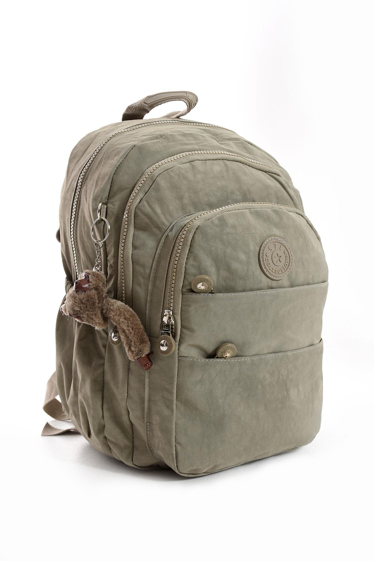 Ultra Hafif Çok Cepli Orta Boy Sırt Çantası Unisex Vizon (Model: 571-4C)