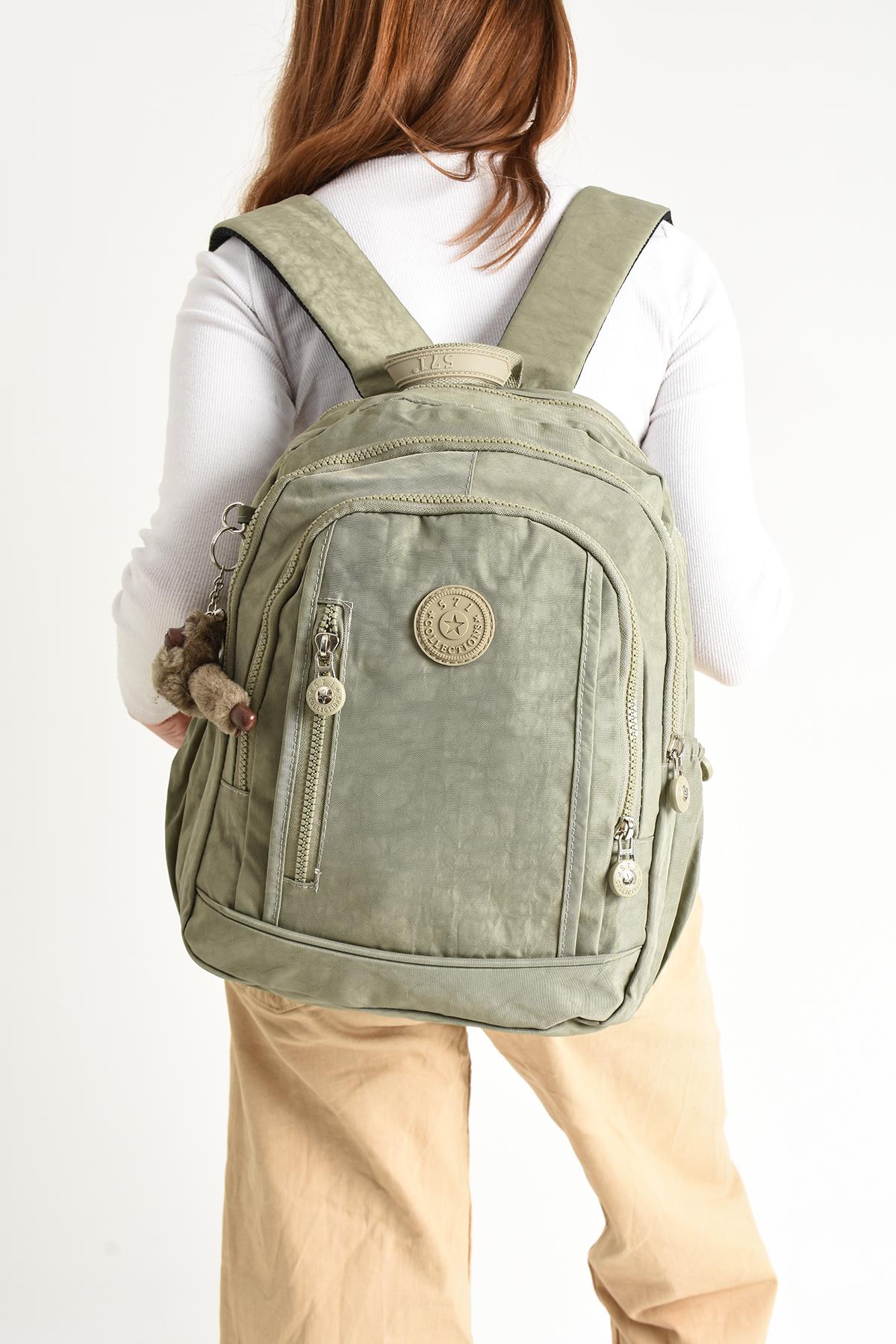 Ultra Hafif Çok Cepli Orta Boy Sırt Çantası Vizon (Model: 571-4D)