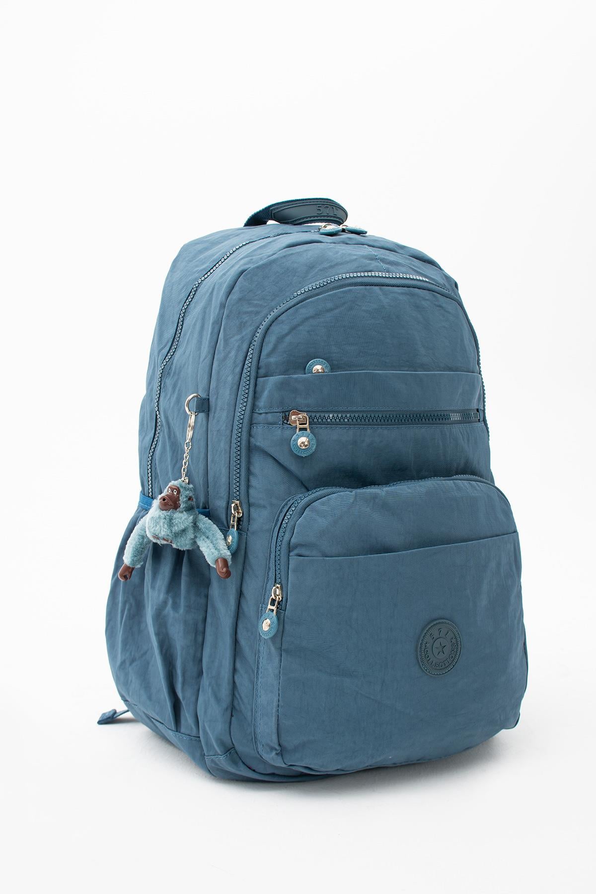 Ultra Hafif Çok Cepli Su Geçirmez Sırt Çantası Unisex Mavi (Model: 571-1B)