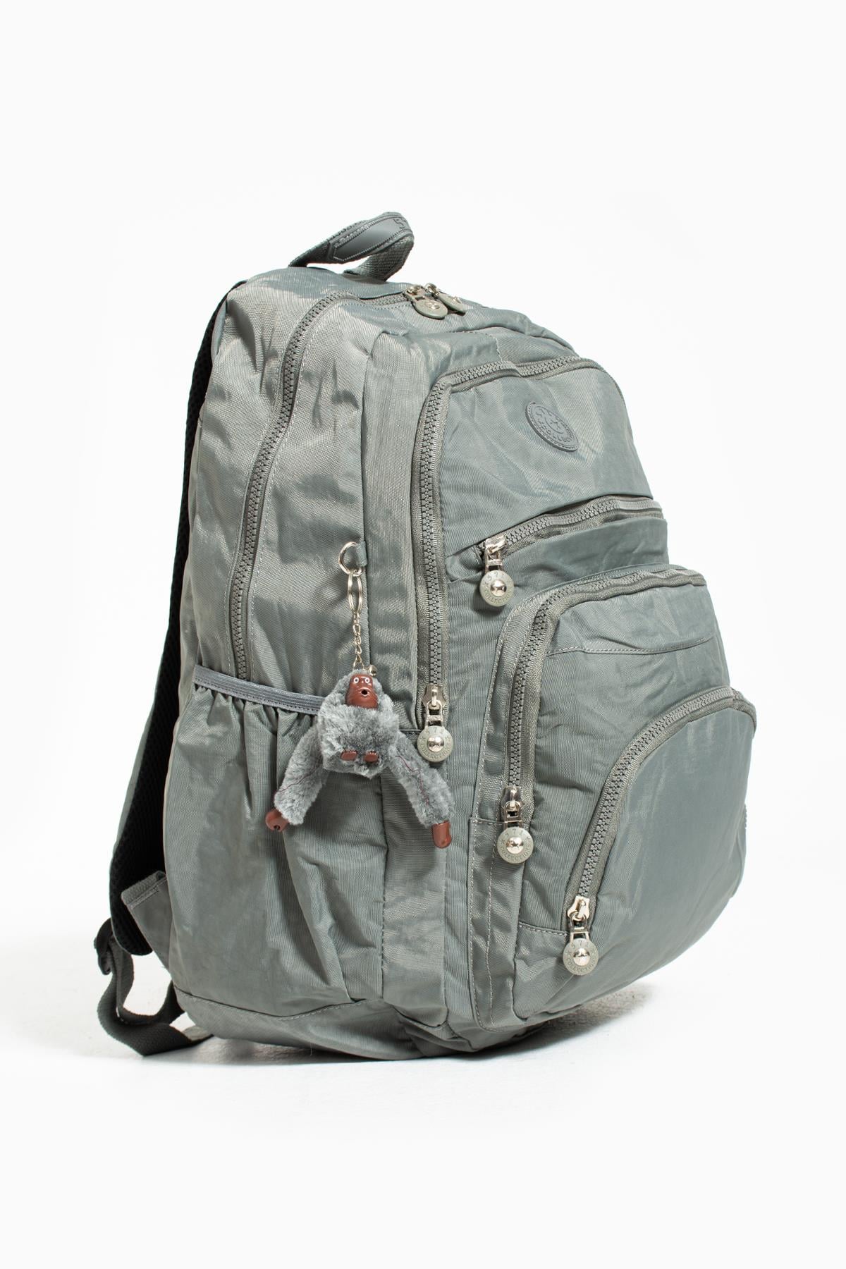 Ultra Hafif Çok Cepli Su Geçirmez Sırt Çantası Unisex Gri (Model: 571-1E) 